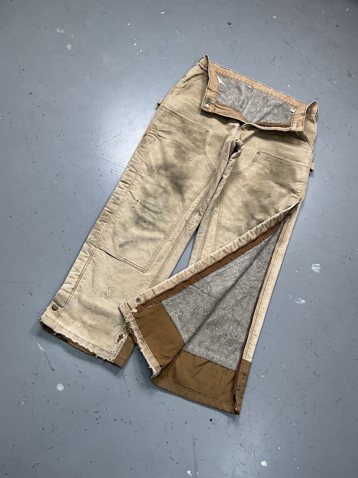 Carhartt Vintage sunfade Carhartt blanket line double knee denim Size US 34 / EU 50 - 3 Thumbnail