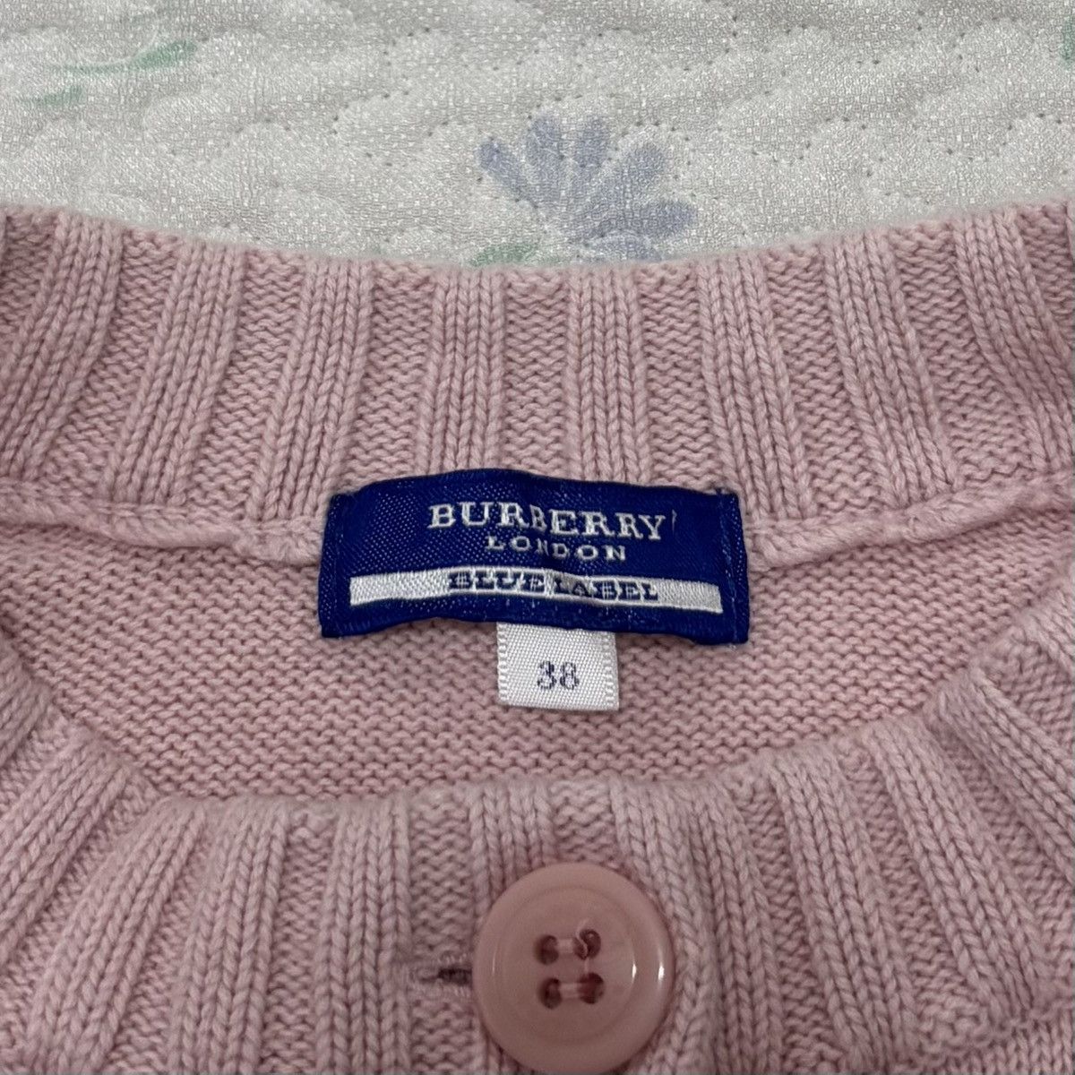 Burberry Burberry Blue Label Pink Cotton Cardigan Size M / US 6-8 / IT 42-44 - 5 Thumbnail