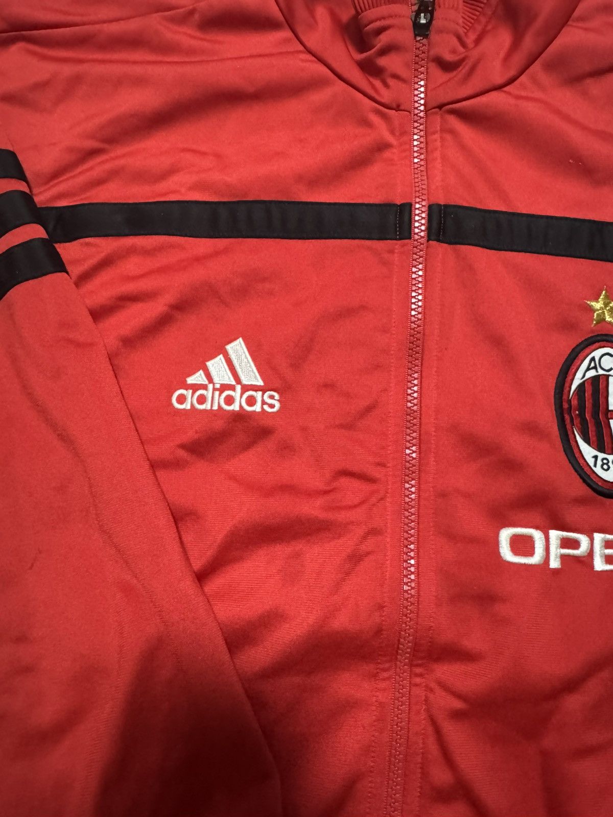 Adidas × Vintage Vintage Adidas AČ Milan Football jacket Soccer Track zip Size US M / EU 48-50 / 2 - 3 Thumbnail