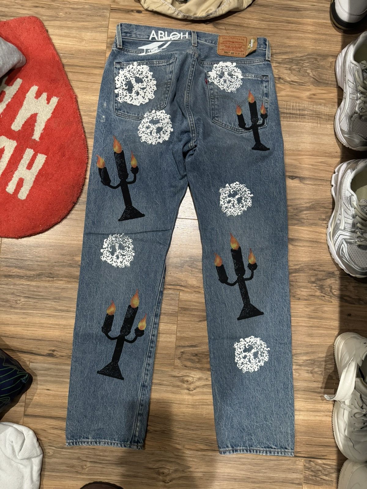 DENIM TEARS × Levi's × Virgil Abloh Denim tears x Virgil “message in tears” printed jeans Size US 32 / EU 48 - 4 Thumbnail