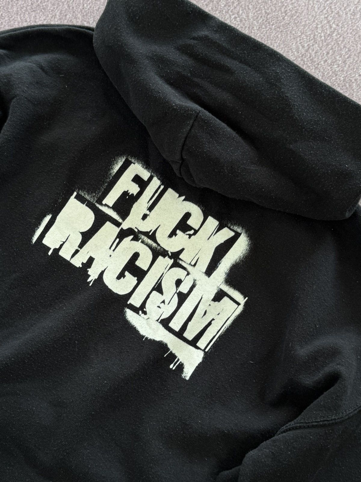 Vintage Vintage ZSK “Fuck Racizm” Faded Grunge Band Hooodie Size US XL / EU 56 / 4 - 12 Thumbnail