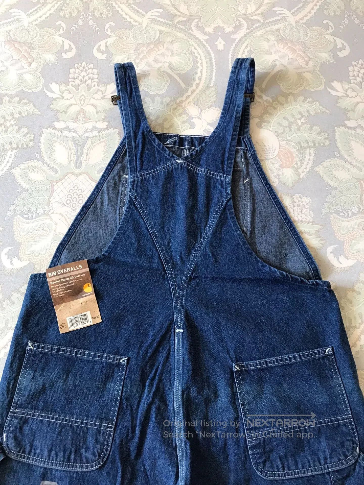 Carhartt Carhartt R07 W38L30 Washed Denim Overalls. Size US 38 / EU 54 - 2 Thumbnail