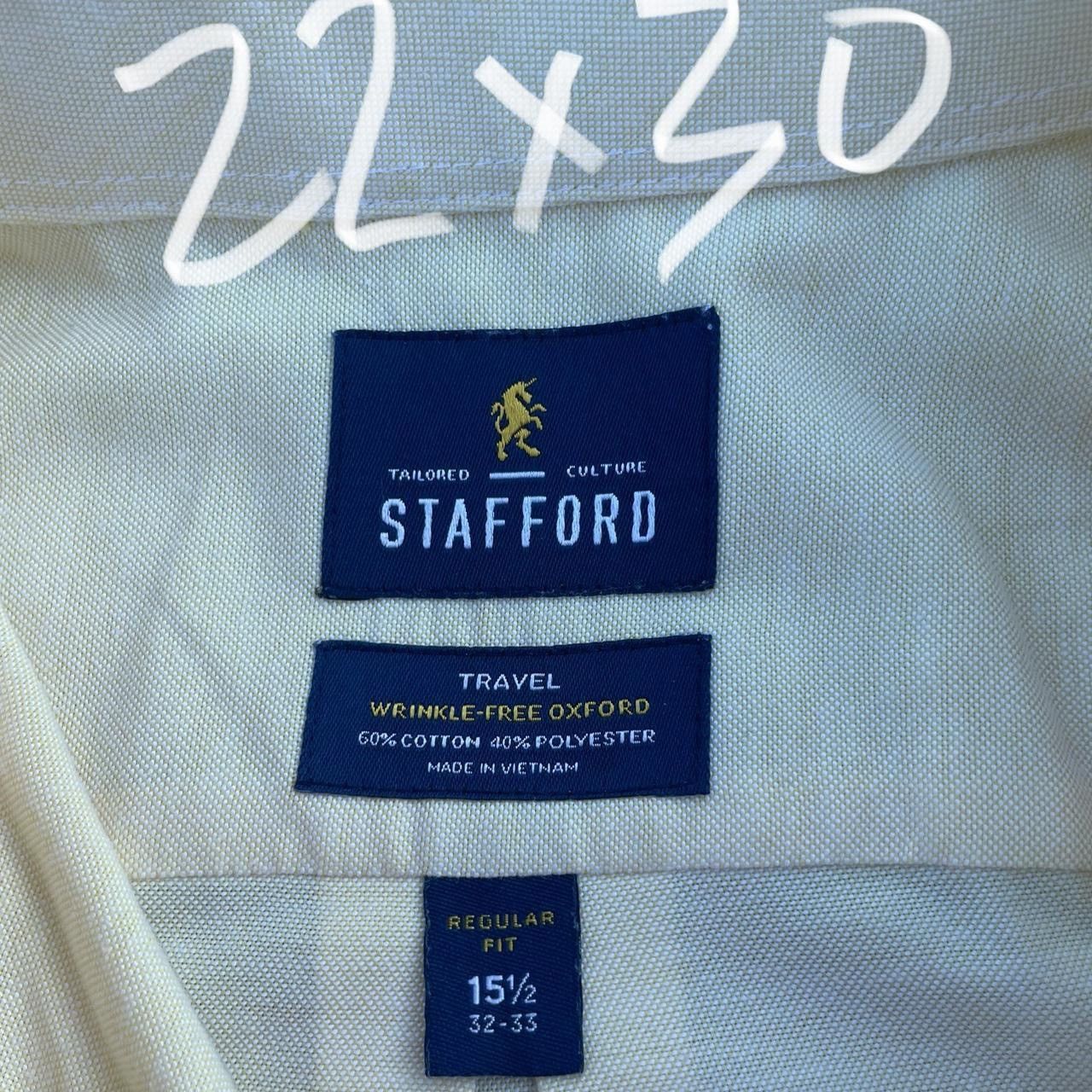 Stafford Stafford Yellow 80s style retro long sleeve button down shir Size US S / EU 44-46 / 1 - 6 Thumbnail