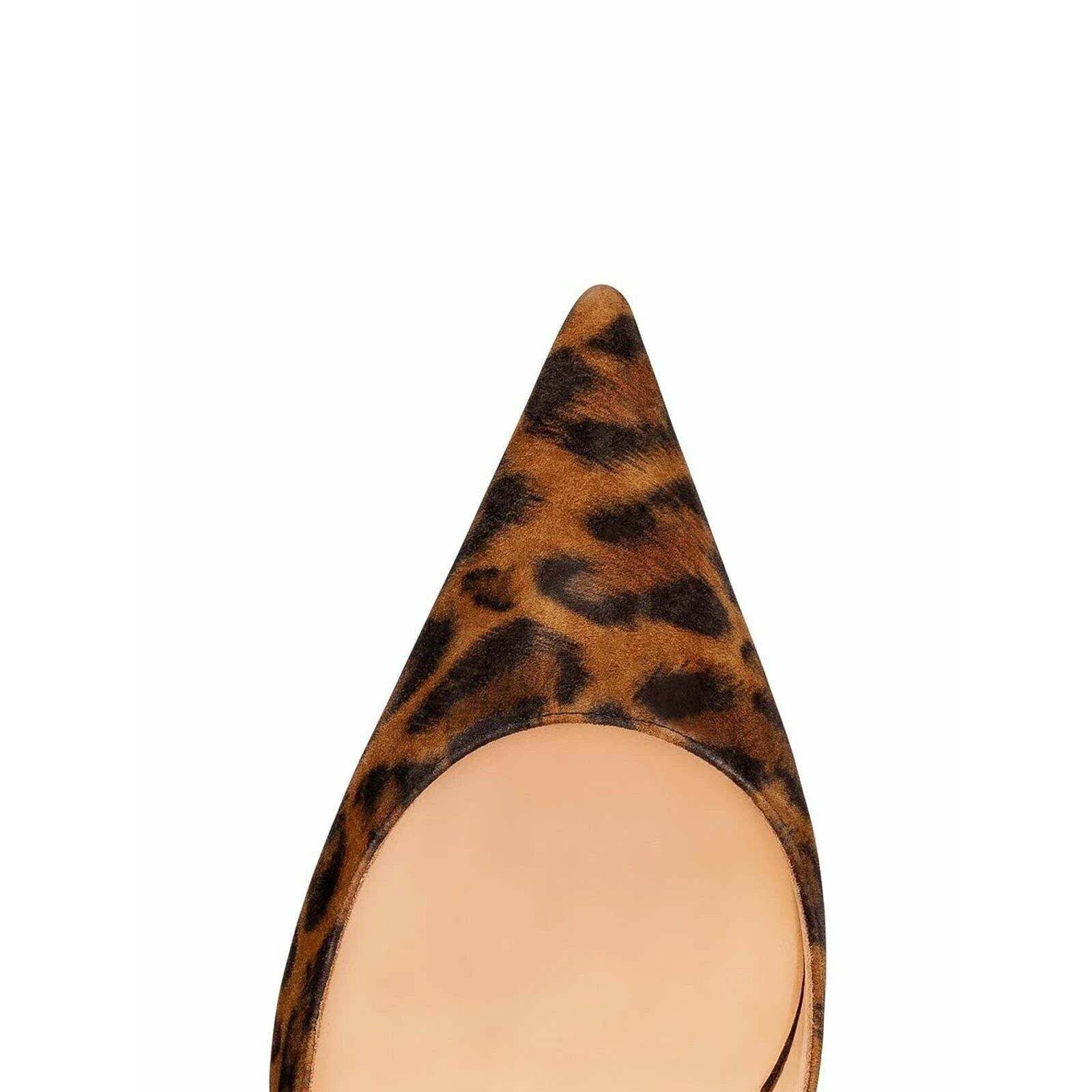 Christian Louboutin Christian Louboutin Clare Sling 80 Brown Black Leopard Size US 5.5 / IT 35.5 - 6 Thumbnail