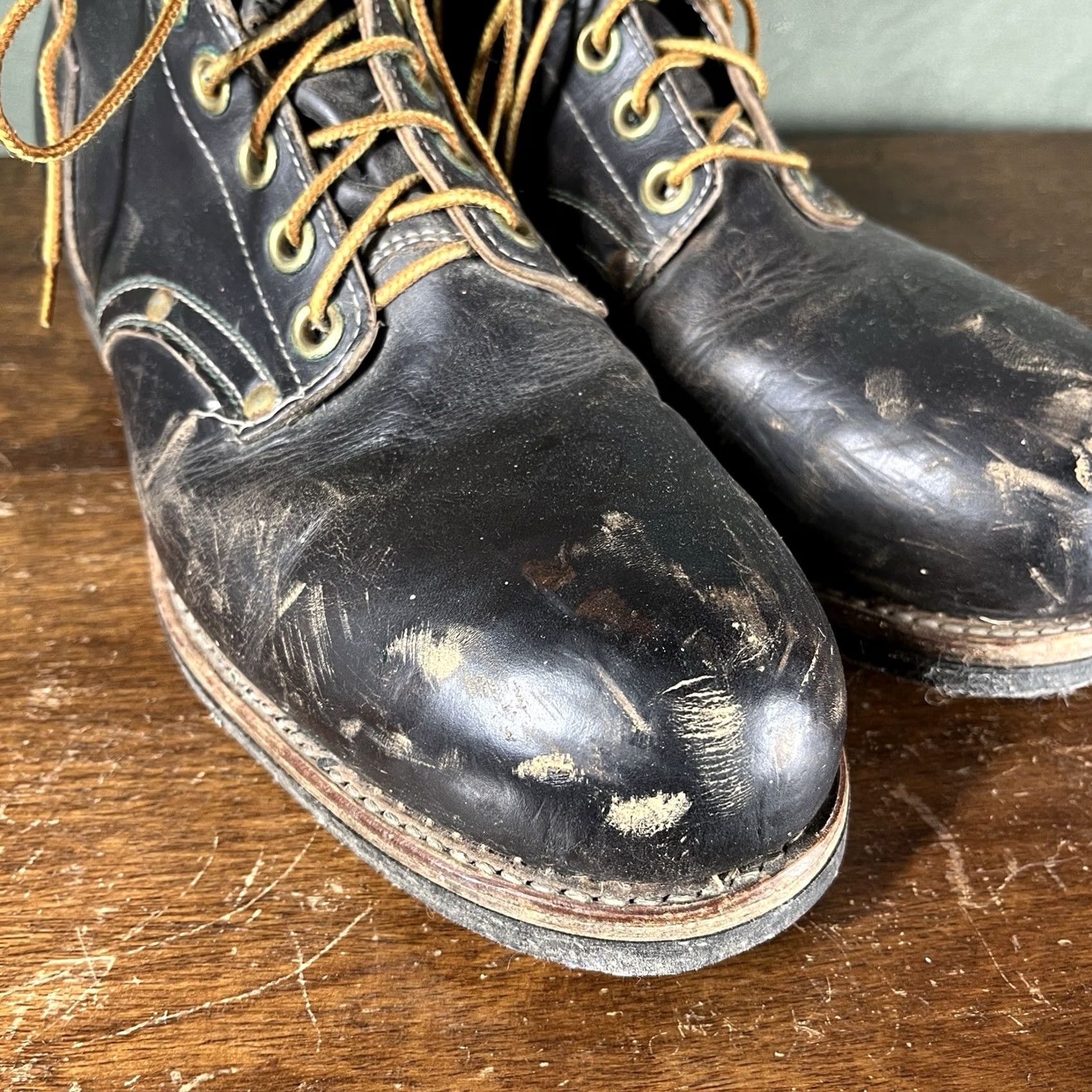 Vintage Vintage Leather Logger Steel Toe Work Boots Mens Size 13 Brown Neoprene Needs Repair Size US 13 / EU 46 - 3 Thumbnail