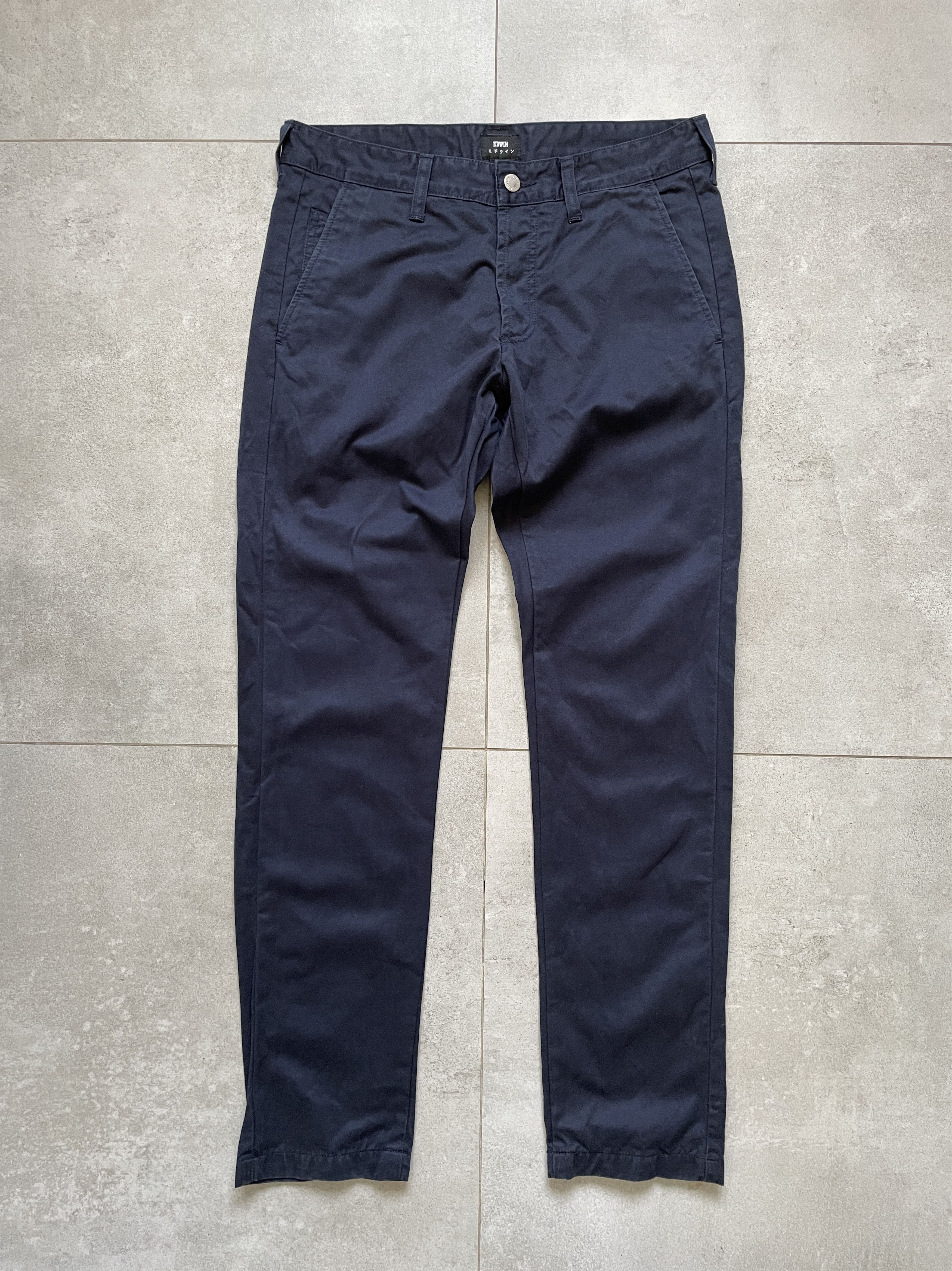 Edwin EDWIN MADE IN JAPAN NAVY CHINO 55 PANTS Size US 30 / EU 46 - 2 Thumbnail