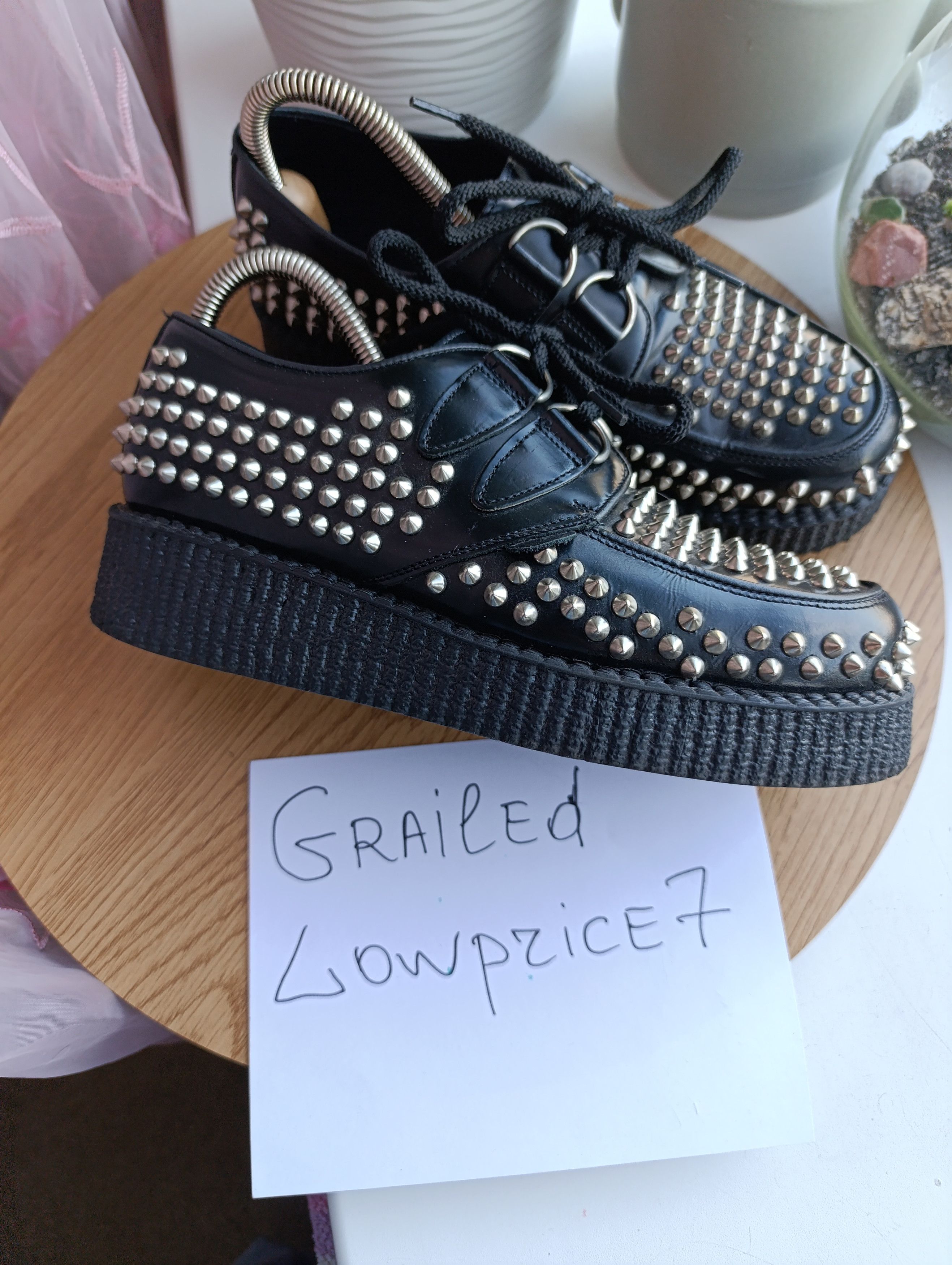 Other UNDERGROUND WOMEN STUDDED CREEPER SHOES THE ORIGINAL WULFRUN Size US 6 / IT 36 - 4 Thumbnail