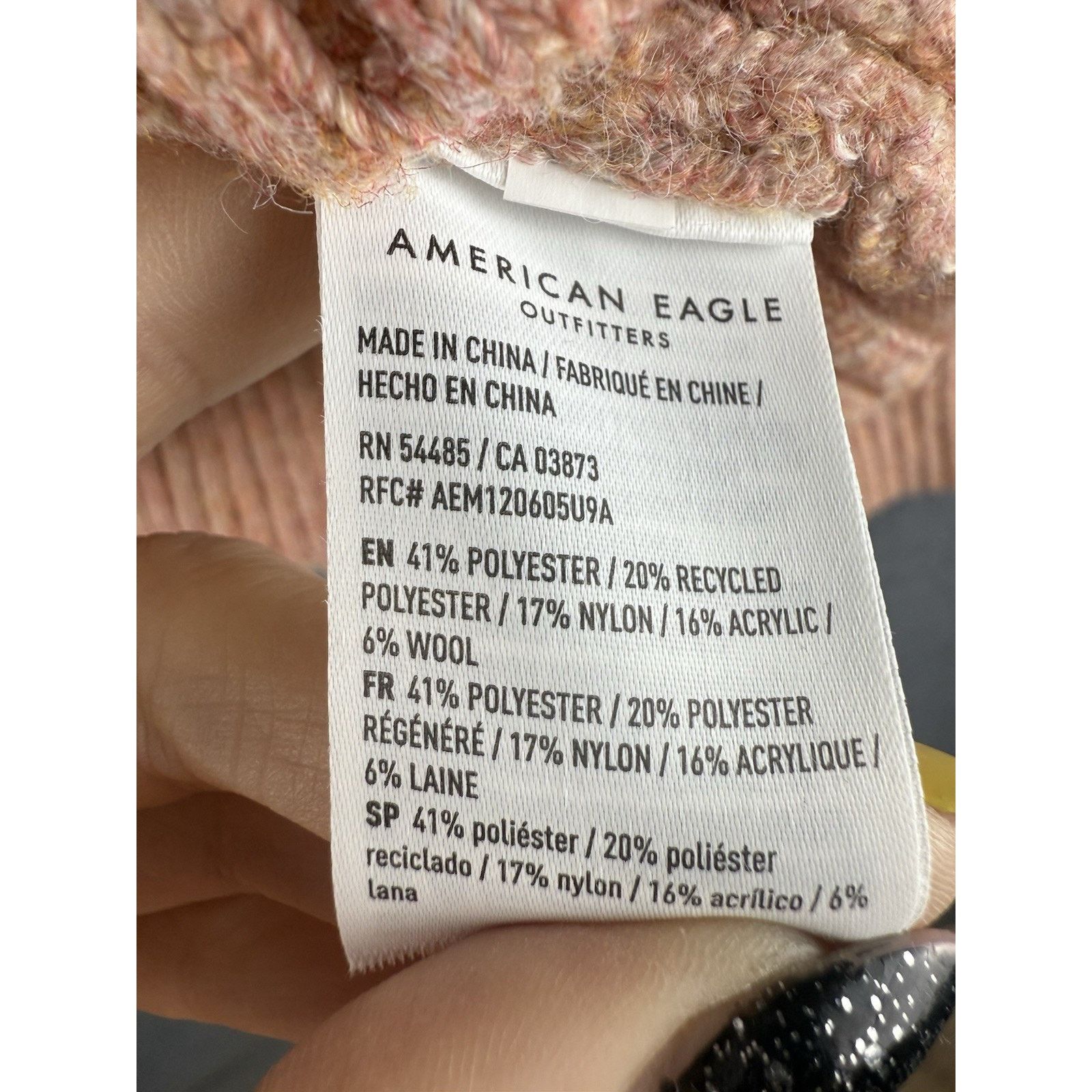 American Eagle Outfitters Vintage American Eagle Outfitters L Wool Blend Sweater Pink Size L / US 10 / IT 46 - 5 Thumbnail