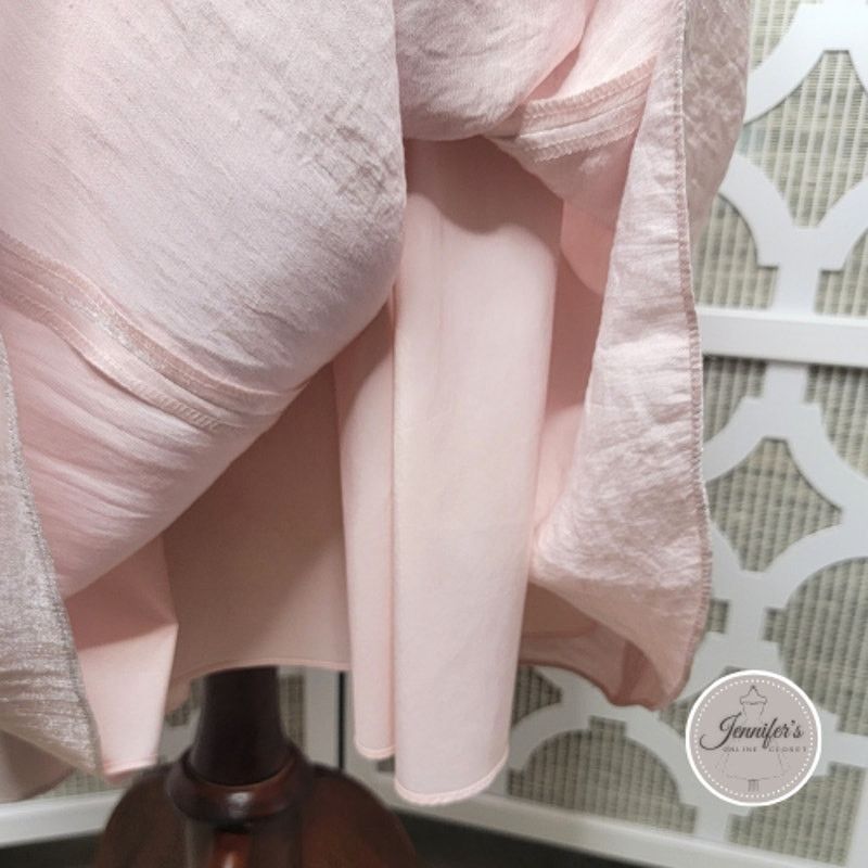 Adrianna Papell Adrianna Papell Blush Pink Shimmer Embroidered Bodice Dress Size XL / US 12-14 / IT 48-50 - 17 Thumbnail