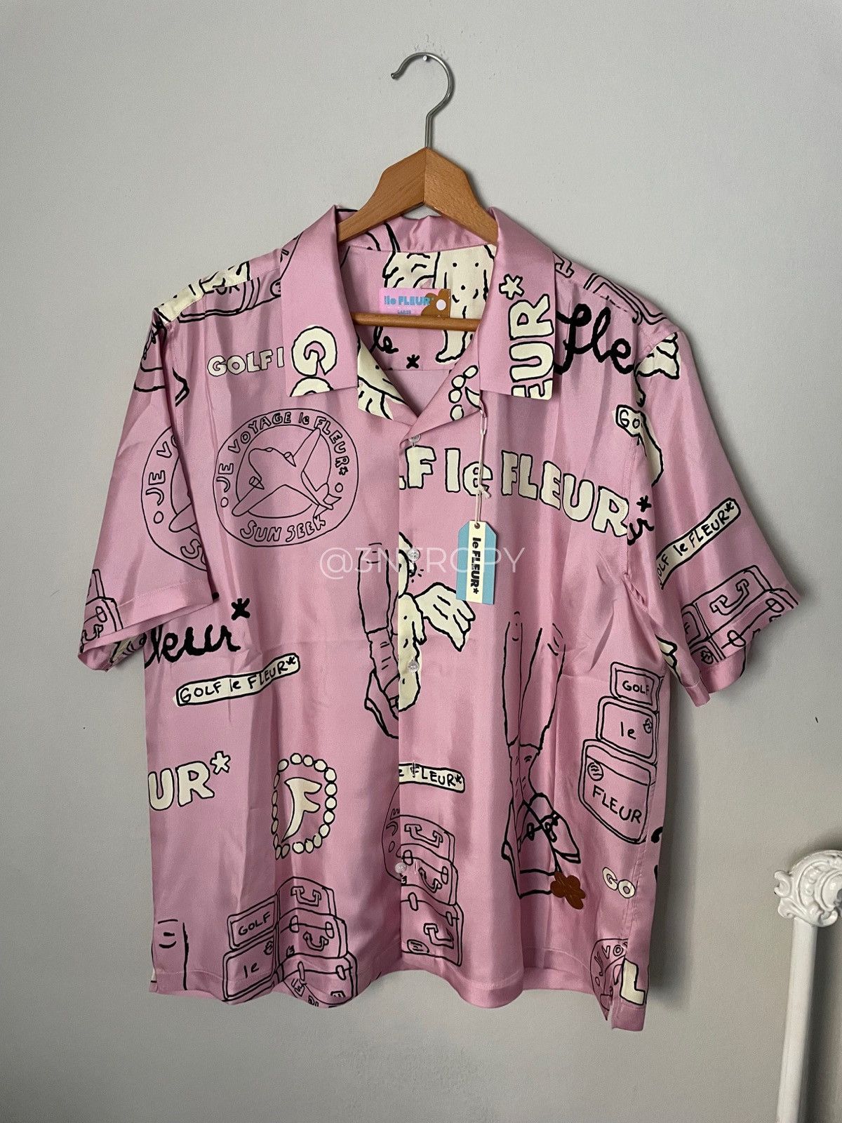 Golf Wang Le Fleur* Cherub Silk Button-Up Shirt | Grailed