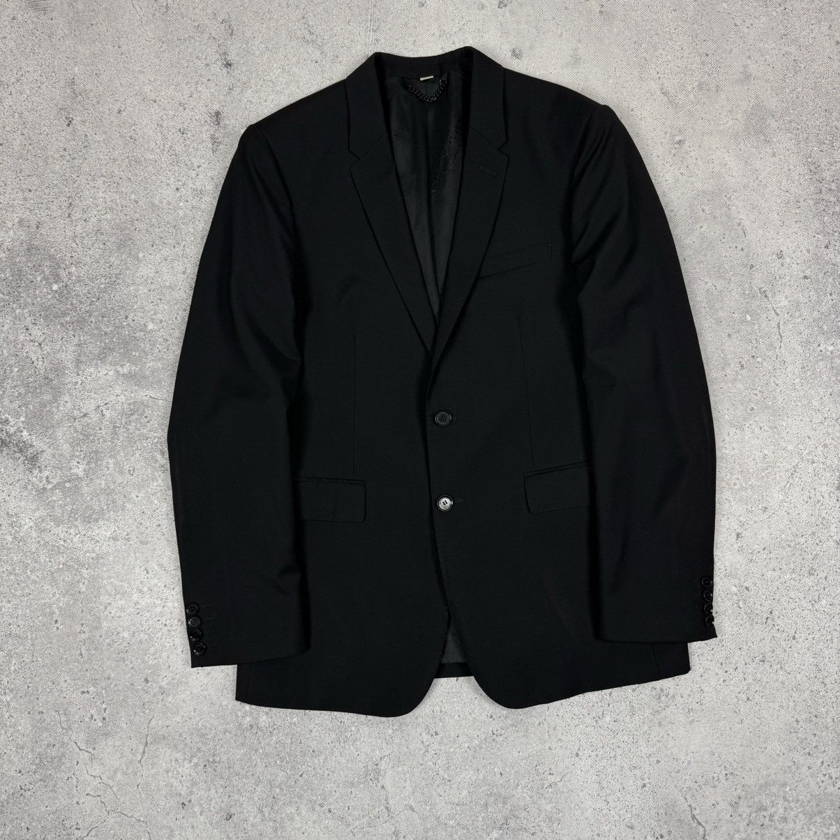 Burberry × Designer Burberry London Mansell Virgin Wool Black Jacket Blazer Size 50R - 2 Thumbnail