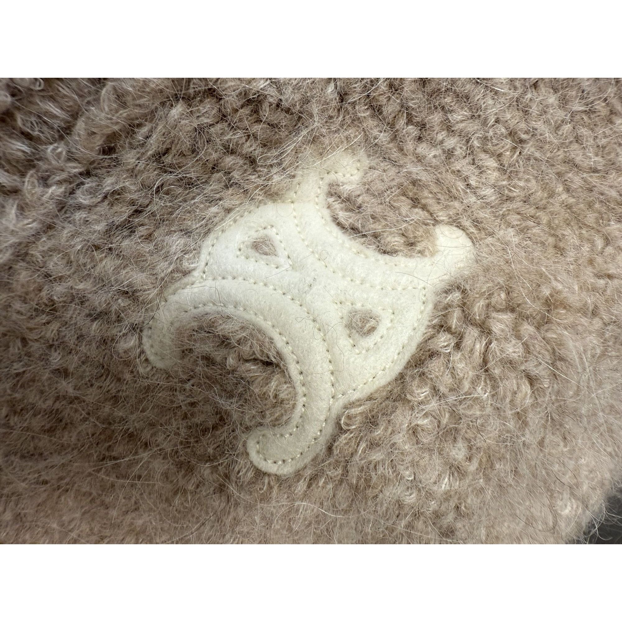 Celine Celine Beige Wool & Alpaca Blend Bucket Hat With Embroidered Size ONE SIZE - 5 Thumbnail