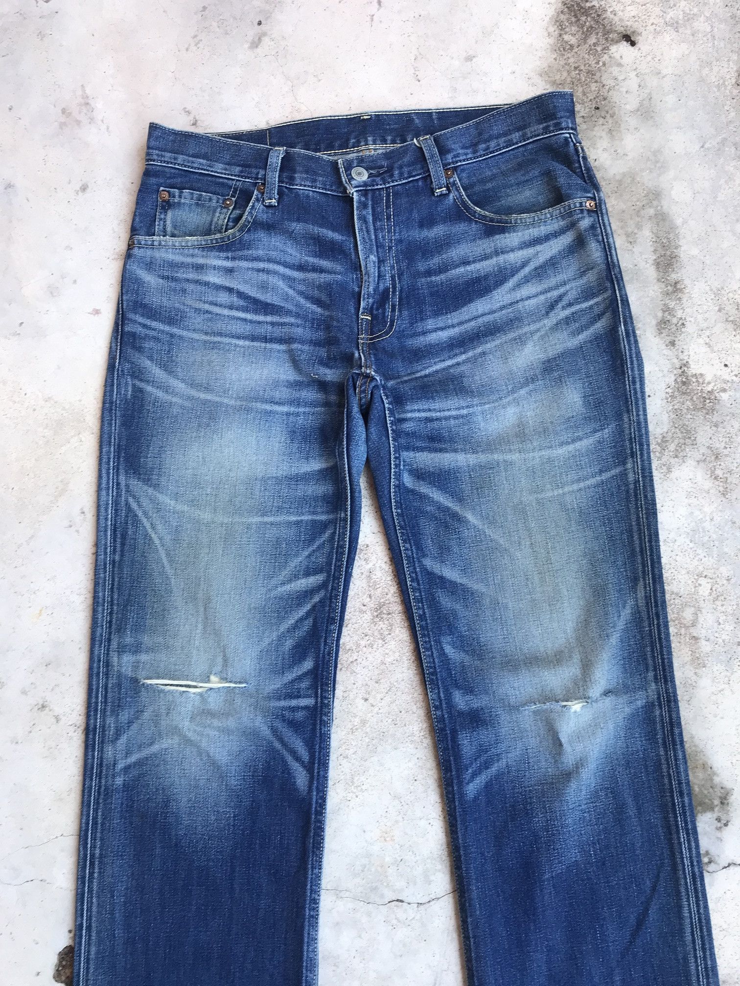 Levi's Vintage Levis 502 selvedged distressed jean W31x31.5 Size US 31 - 3 Thumbnail