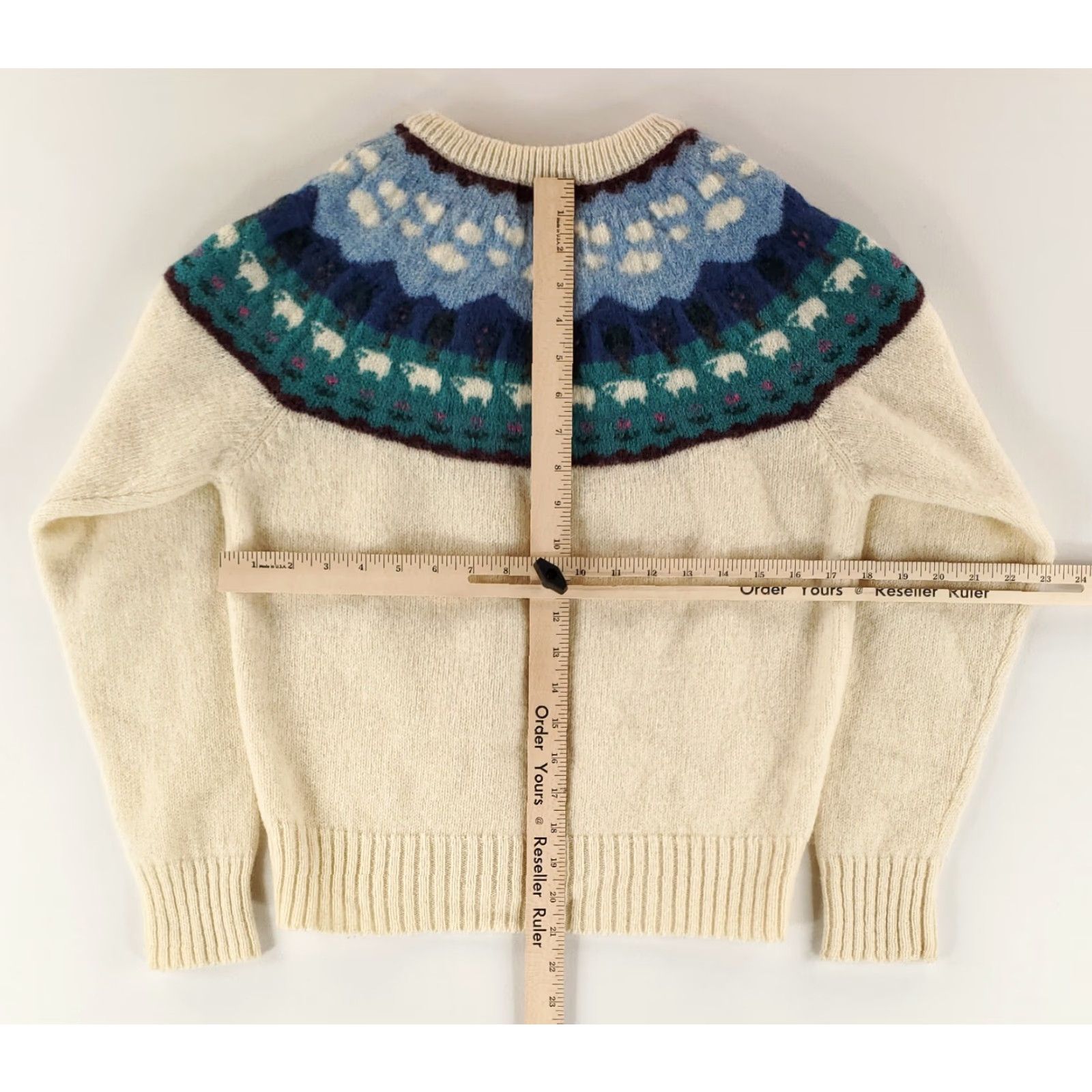 Vintage Woolrich Wool 100% Wool Sweater Cream Ivory Womens M Pullover Pasture Sheep Modern/Classic? Size M / US 6-8 / IT 42-44 - 7 Thumbnail