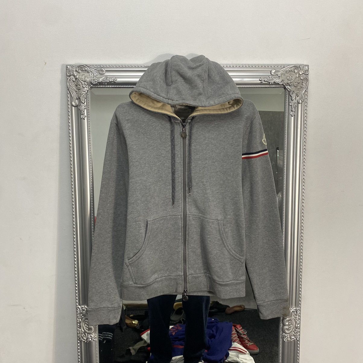 Moncler Moncler Maglia Cardigan Double Big Badge Zip Sweatshirt