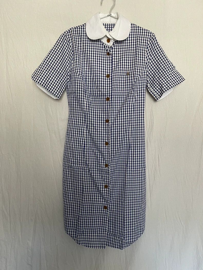 Vivienne Westwood Vivienne Westwood Blue and white checkered short sleeve Ea Size S / US 4 / IT 40 - 2 Thumbnail