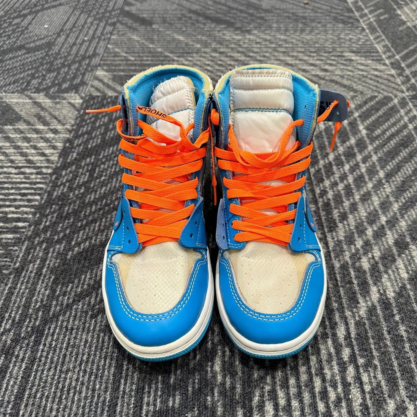 Off-White Off-White AJ1 UNC Blue Basketball Shoes Size US 7.5 / EU 40-41 - 2 Thumbnail