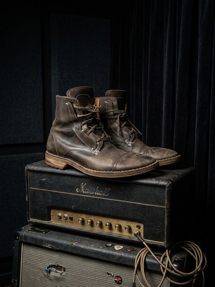 John Varvatos Collection Hiking Boot Size EU 44 USA 11 John Varvatos Leather Lace-Up Boots - Brown Boots, Shoes  main image 3