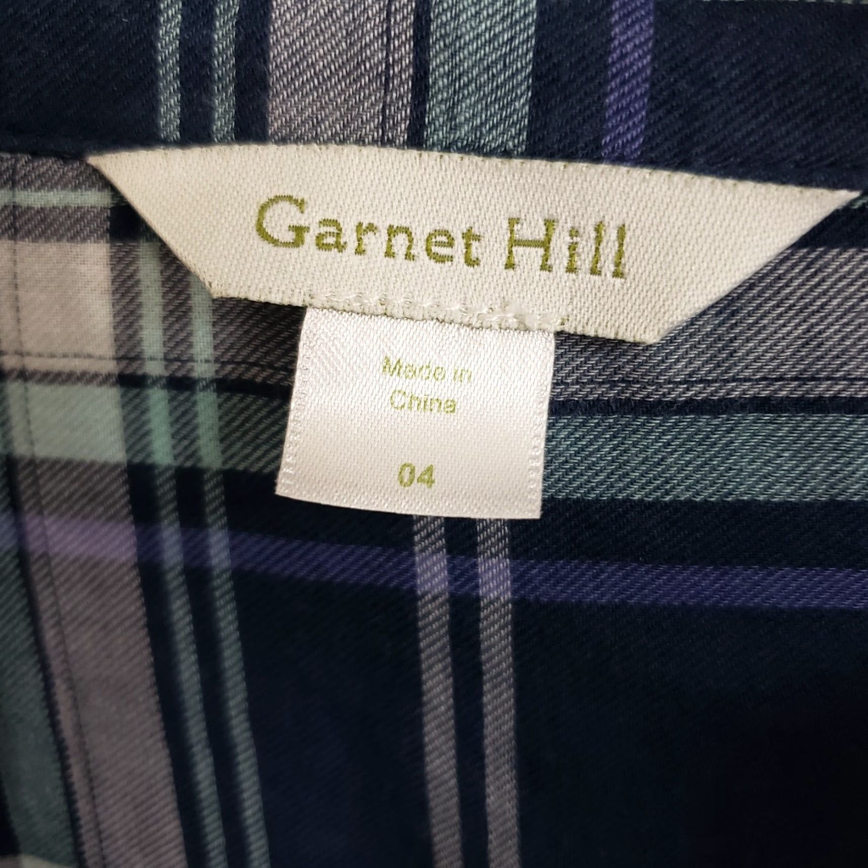 Vintage Garnet Hill Womens Button Front Shirt Sz 4 Blue Plaid Long Sleeve Semi Sheer Shirt Womens Jeans? Size S / US 4 / IT 40 - 5 Thumbnail