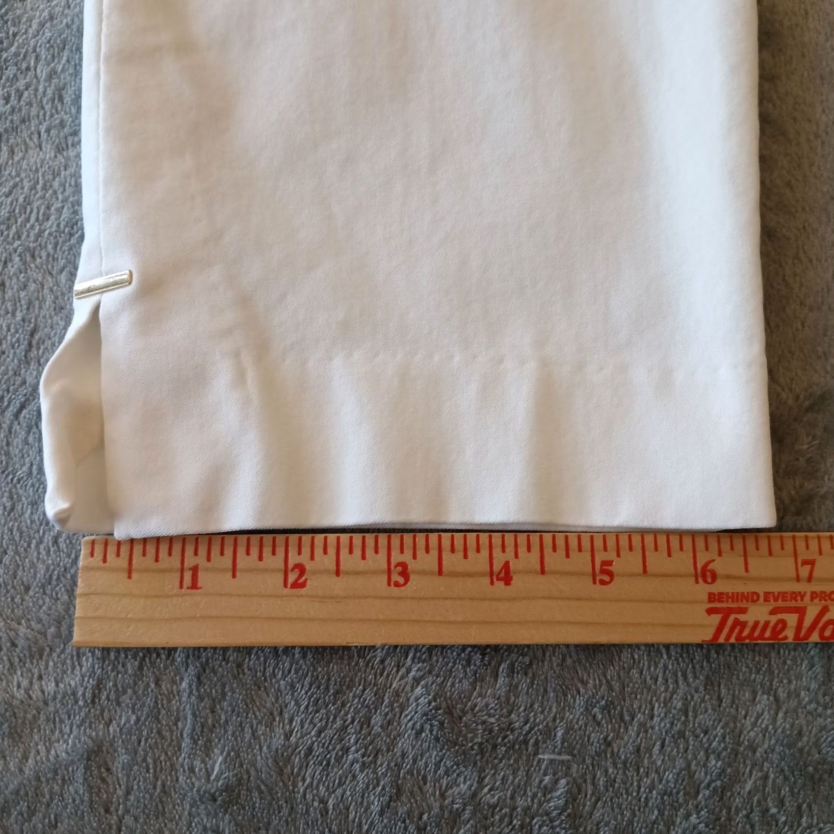 Vintage Chico's Pants Womens 18 Tall White Pull On Straight Ankle Pockets 38x28 Stretch Silk Blend Nylon Rayon Spandex Size 40" / US 18 - 6 Thumbnail