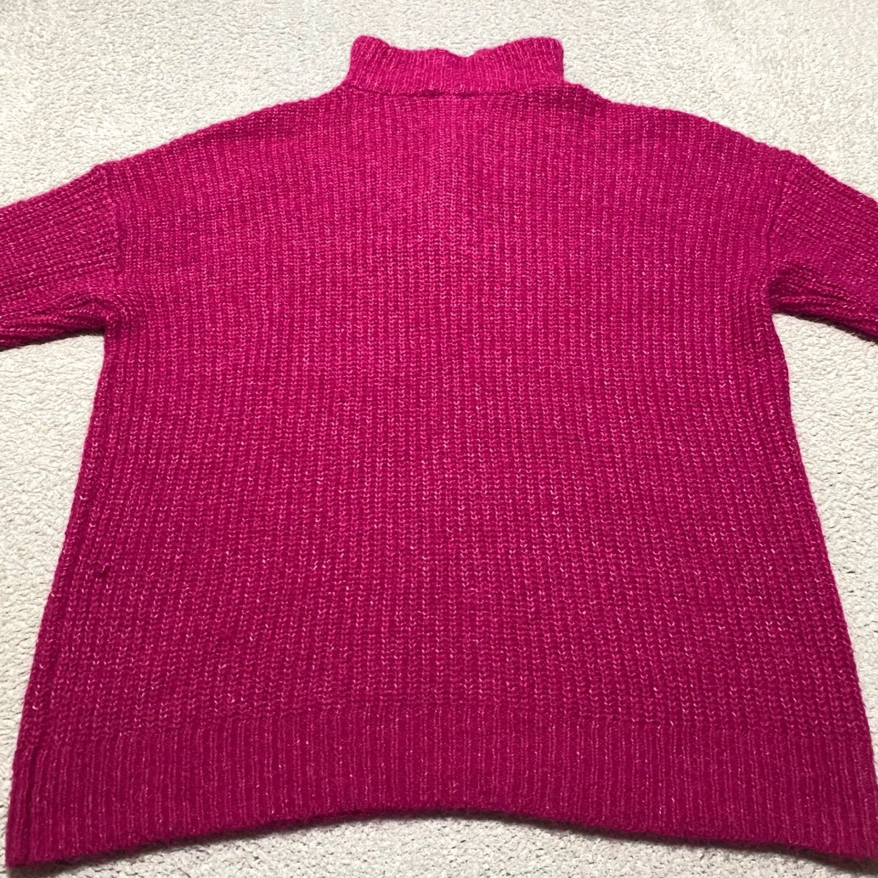 Express **Womens Pink Large Fuzzy Knit Embellished Express Sweater** User: **Womens Large Pink Fuzzy Knit Embellished Express Sweater** Size L / US 10 / IT 46 - 2 Thumbnail