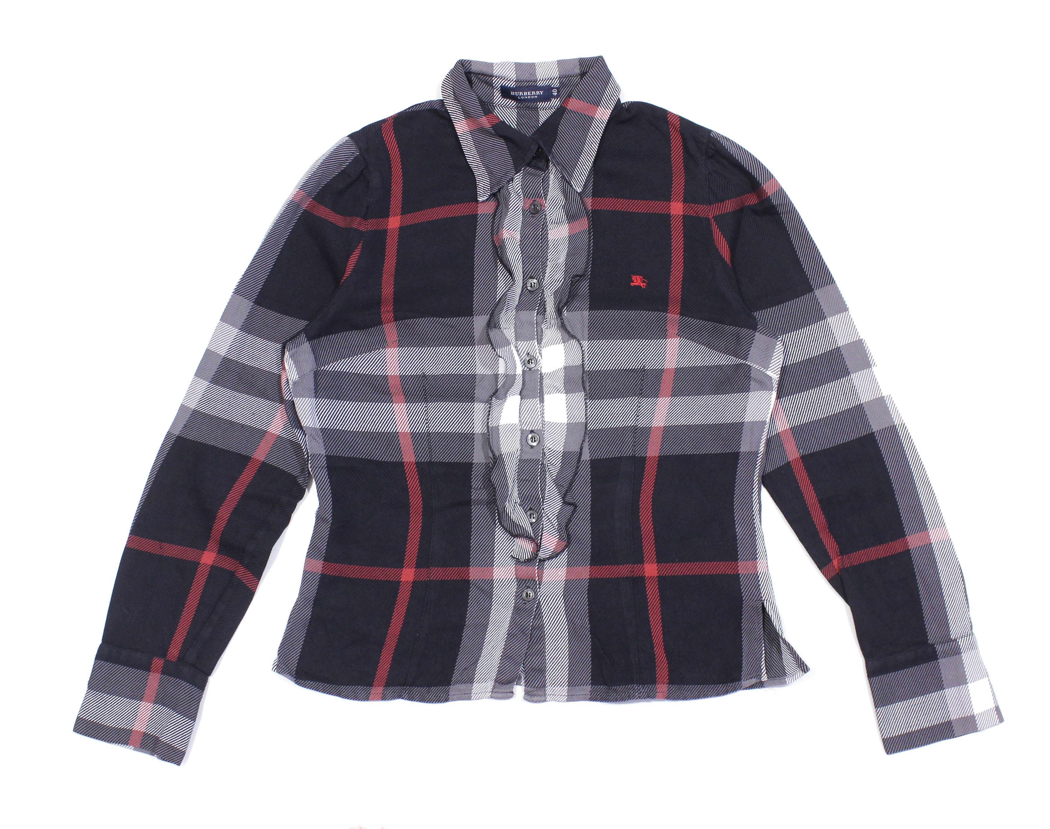 Burberry Logo Nova Check Soft Shirt Vintage Size S / US 4 / IT 40 - 1 Thumbnail