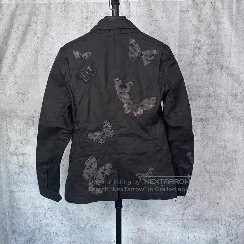Valentino Valentino Black embroidered heavy work butterfly jacket Size US XS / EU 42 / 0 - 2 Thumbnail