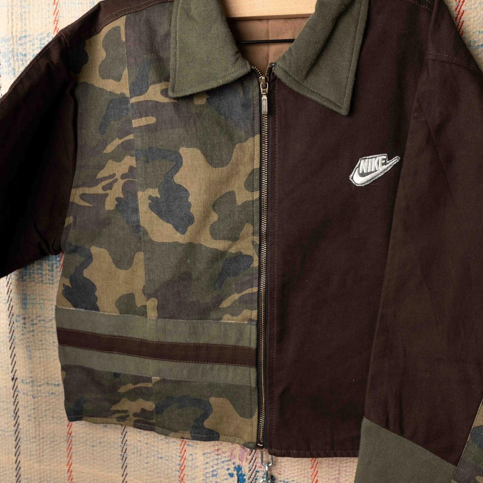 Nike Custom upcycled cropped nike jacket Size US L / EU 52-54 / 3 - 3 Thumbnail