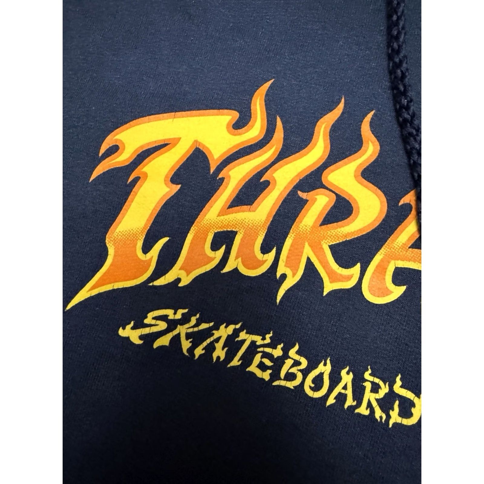 Thrasher VINTAGE Thrasher 90’s Skateboard Magazine Blue Hoodie Flame Logo Hanes Tag Mens M Navy 90s Logo Hoodie Mens M Size US M / EU 48-50 / 2 - 6 Thumbnail