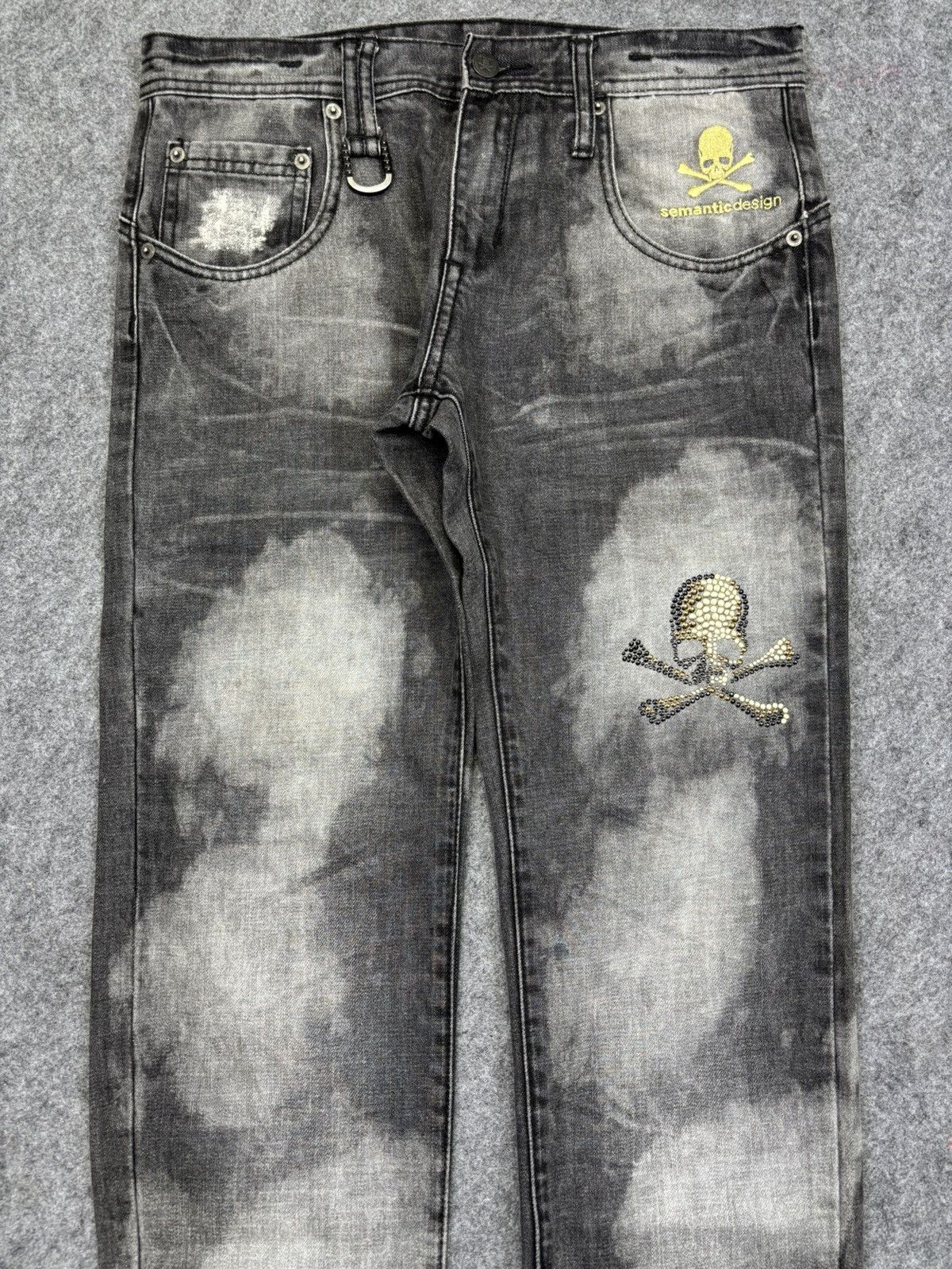 Japanese Brand Roenxsemanticdesign Japan Skull Sick Dope Fades Denim F724 Size US 31 - 3 Thumbnail