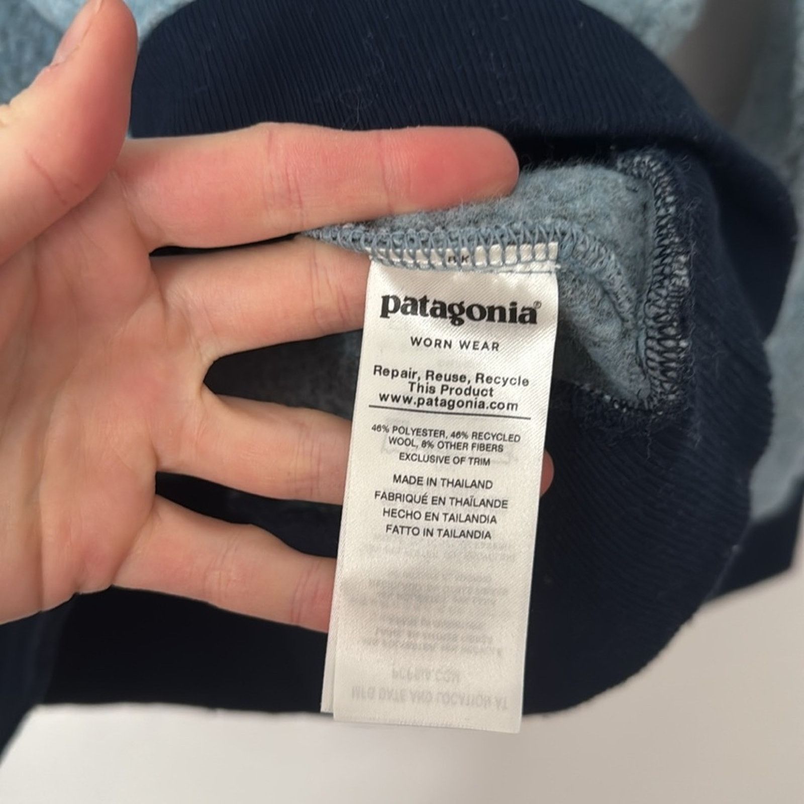Patagonia Patagonia XS Women’s Woolyester Fleece Pullover in Blue Size XS / US 0-2 / IT 36-38 - 7 Thumbnail