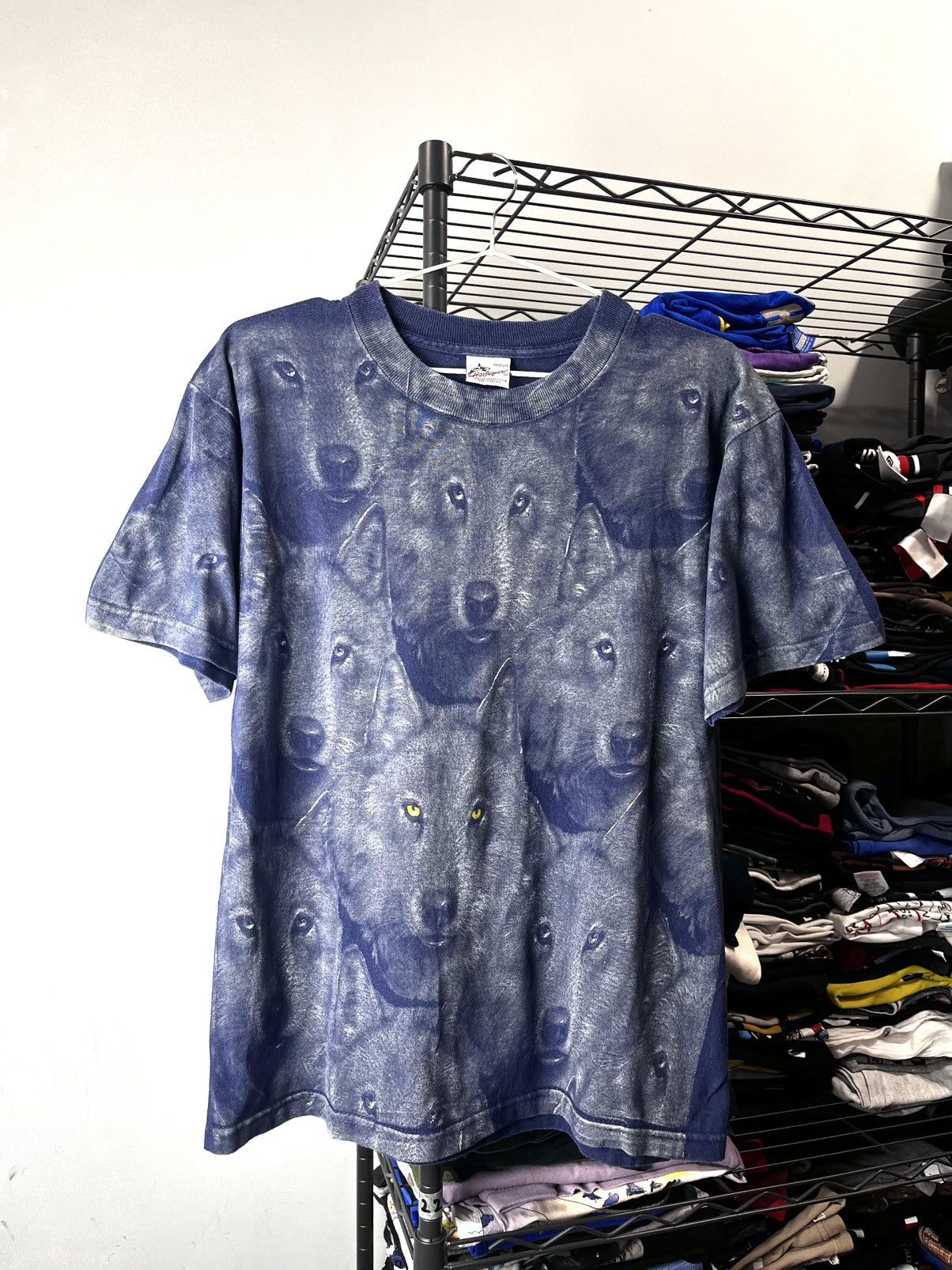 Vintage 1990’s Vintage Wolf All Over Print T Shirt USA Made Supreme Size US M / EU 48-50 / 2 - 1 Thumbnail