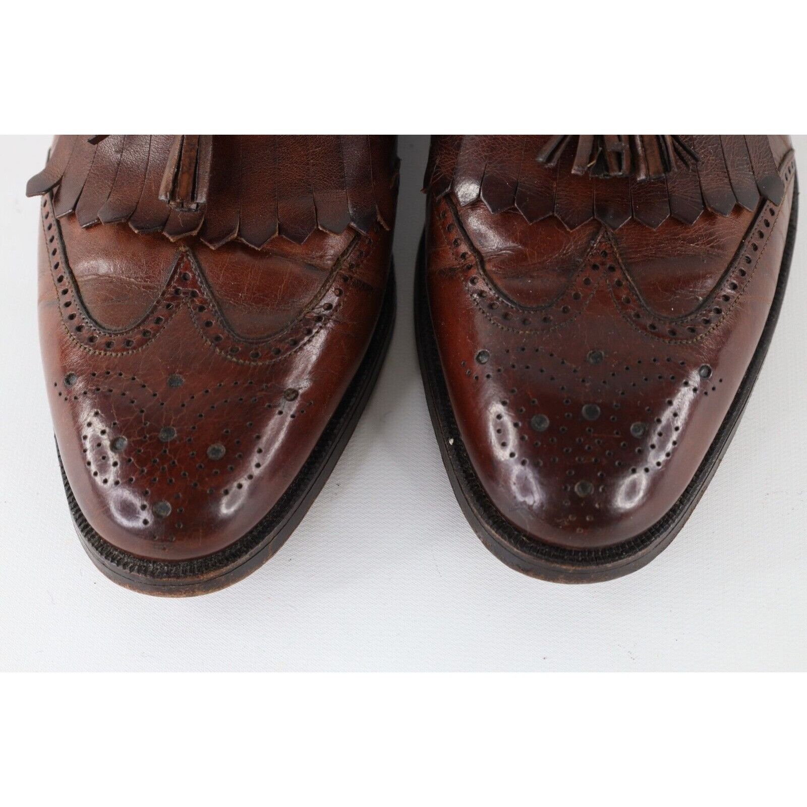 Vintage Vintage 70s Streetwear Leather Fringe Tassel Loafers Size US 11 / EU 44 - 3 Thumbnail