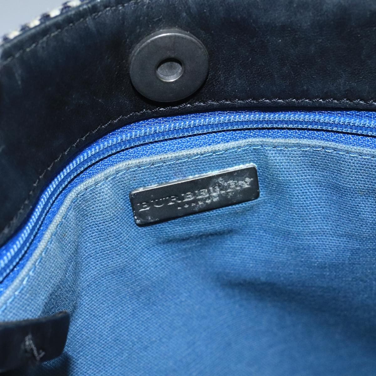 Burberry Burberry Nova Check Hand Bag Wool Gray Size ONE SIZE - 11 Thumbnail