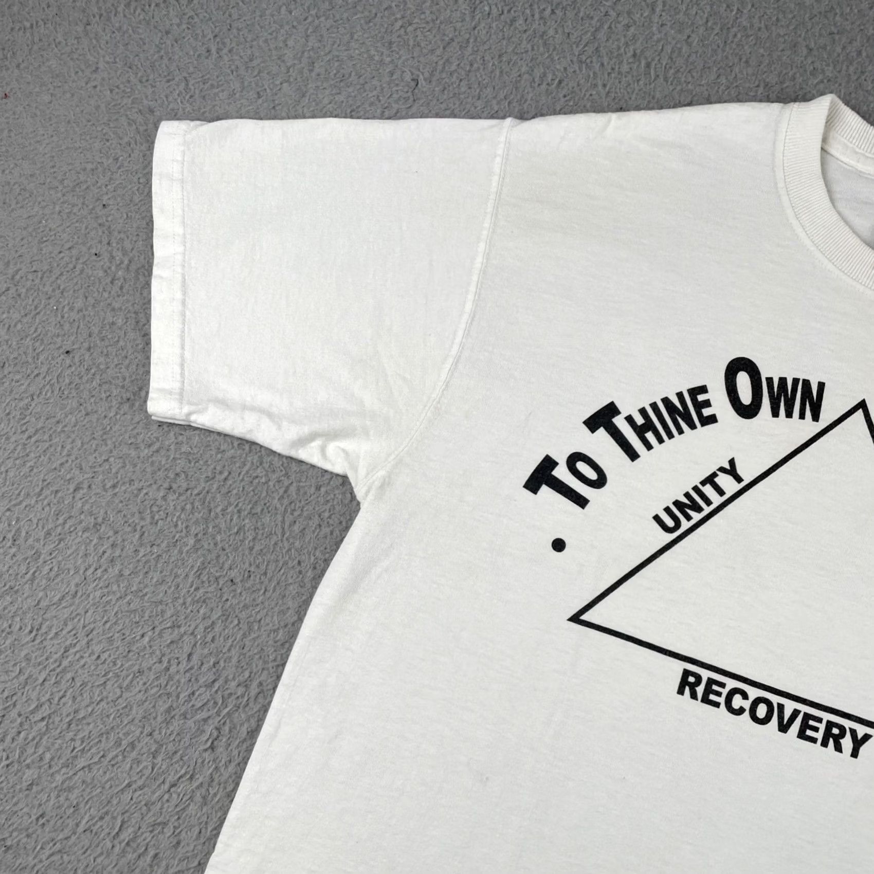 Fruit Of The Loom VINTAGE Fruit of the Loom Shirt Unity Service Recovery Medium To Thine Own Self Be True Mens Size US M / EU 48-50 / 2 - 6 Thumbnail