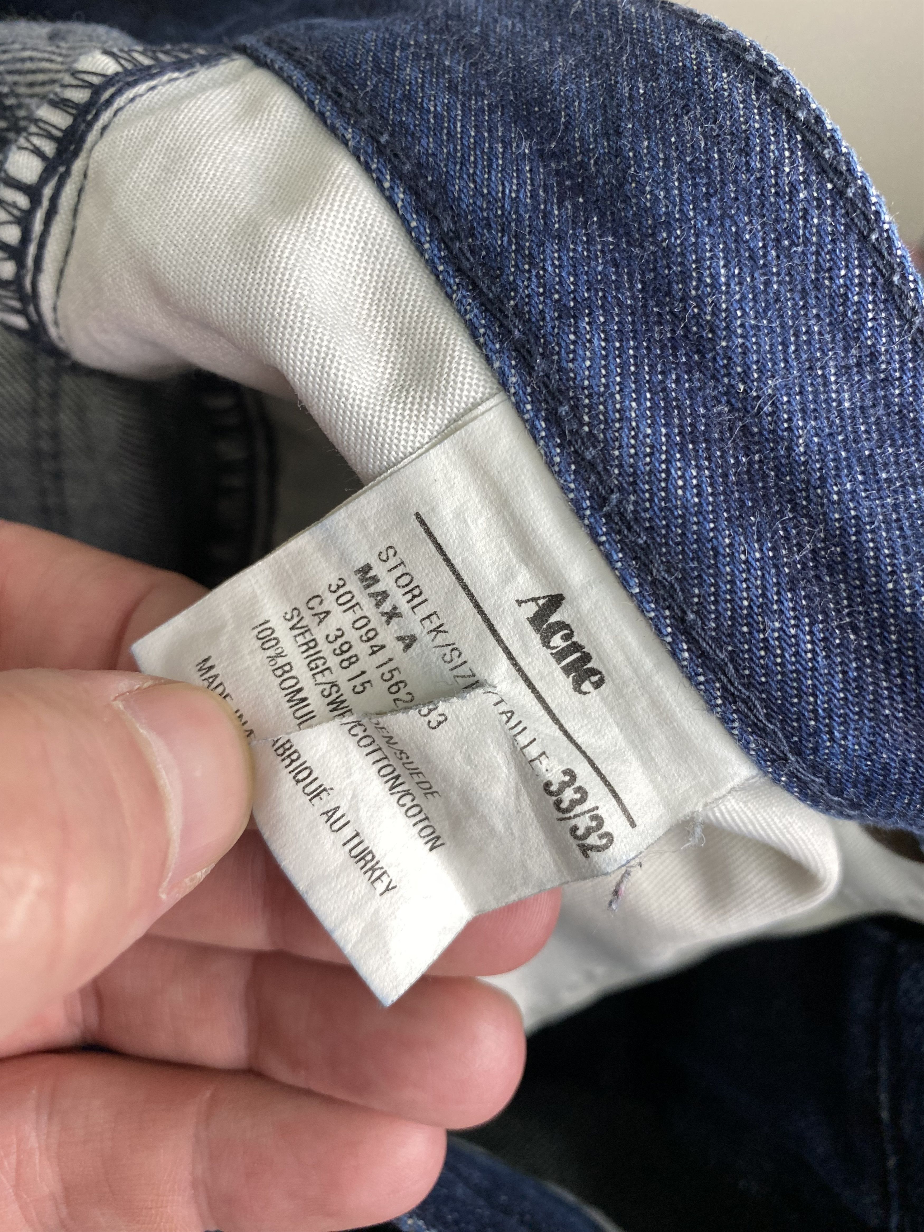 Acne Studios ACNE Max A Denim Jeans W33 L32 Size US 33 - 11 Thumbnail