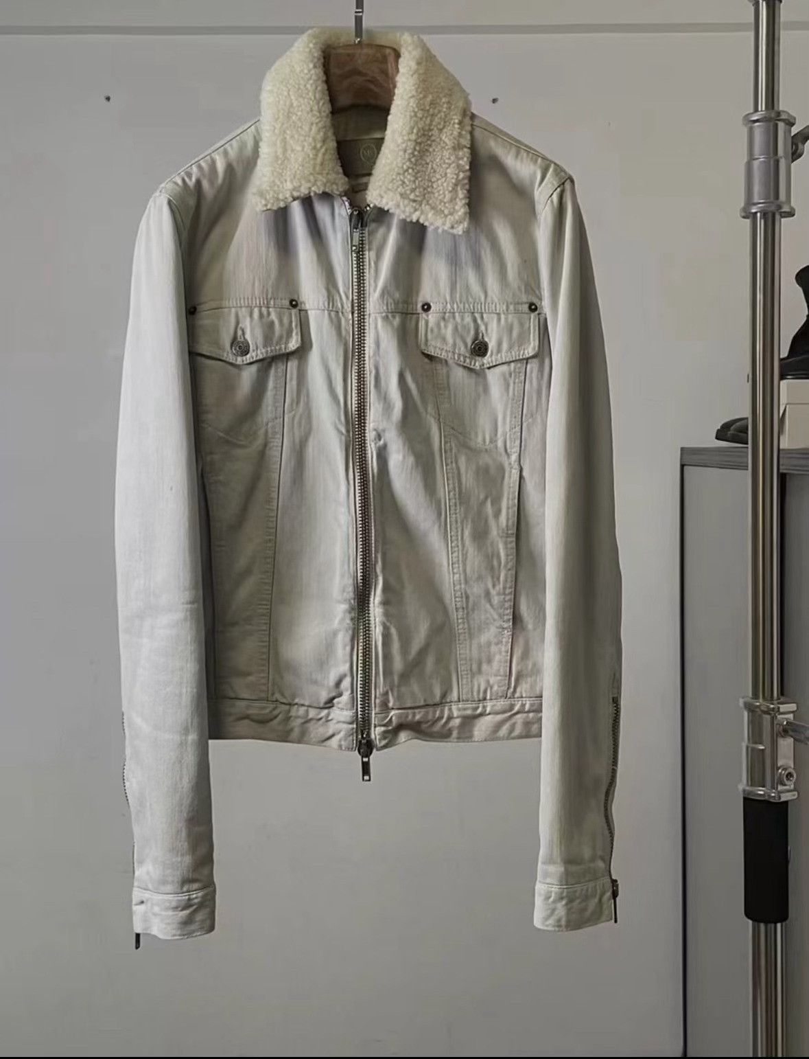 Alexander McQueen Alexander McQueen Lamb Wool Denim Jacket Size US M / EU 48-50 / 2 - 1 Thumbnail