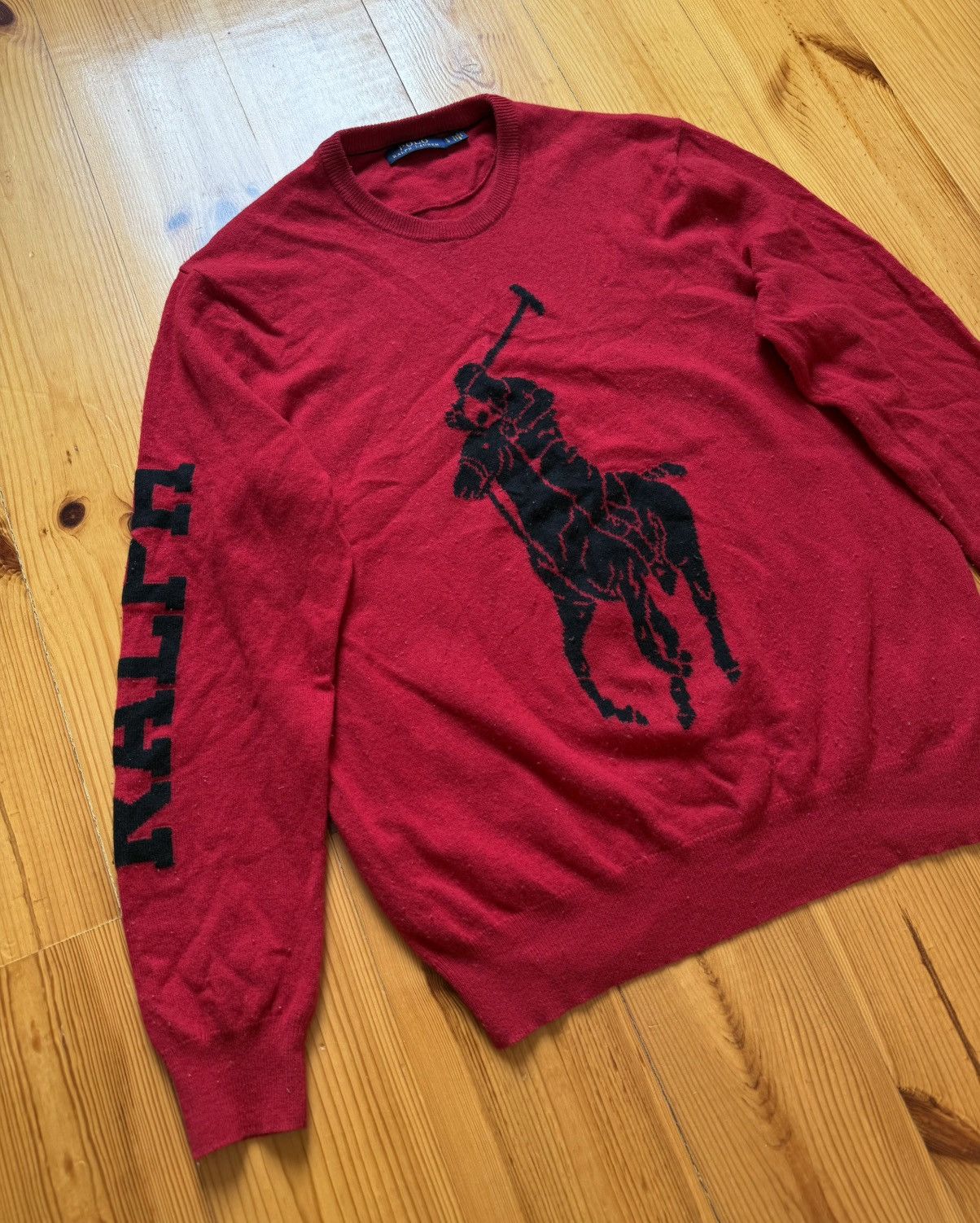 Polo Ralph Lauren × RRL Ralph Lauren × Ralph Lauren Polo Ralph Lauren Big Logo Wool Knit Sweater Size US L / EU 52-54 / 3 - 2 Thumbnail