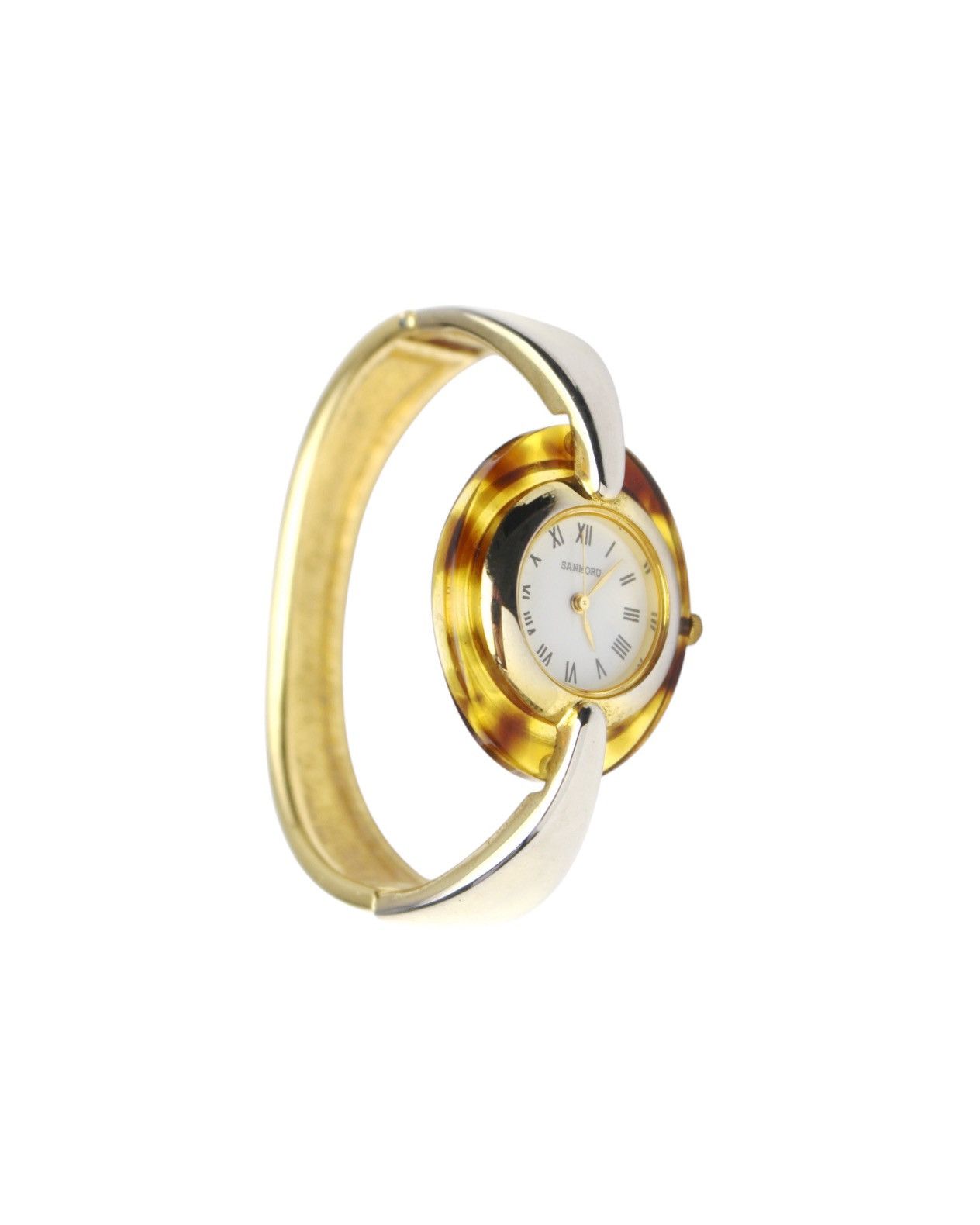 Japanese Brand × Vintage 2000S SANMORU BANGLE WATCH WITH AMBER-TONE BEZEL Size ONE SIZE - 2 Thumbnail