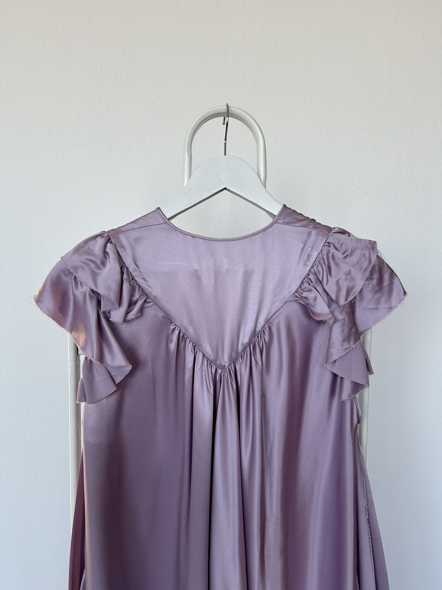 Balenciaga SS2018 Balenciaga silk ruffle loose long dress in lilac Size XS / US 0-2 / IT 36-38 - 11 Thumbnail