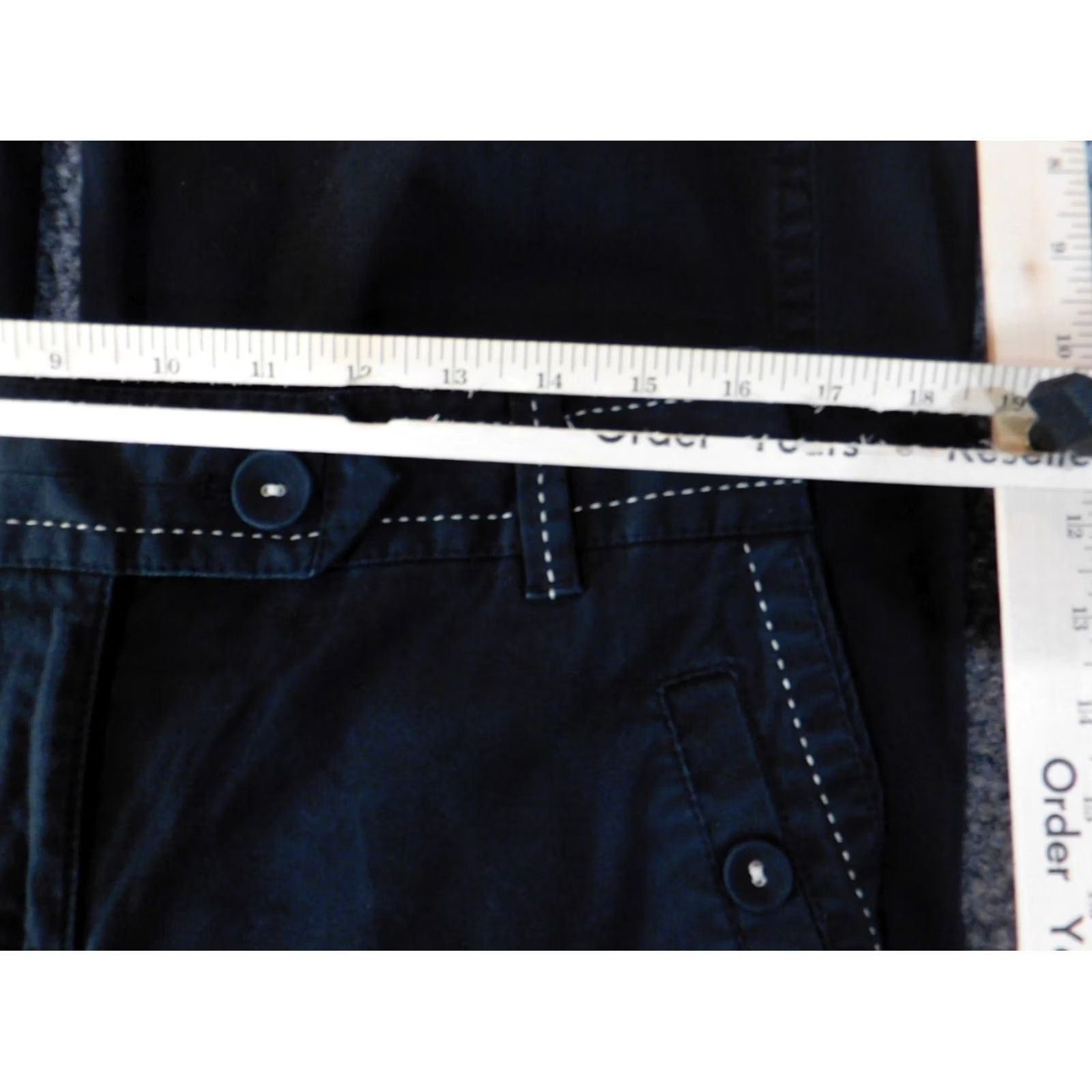 Ann Taylor Ann Taylor Loft Pants Womens Chino Straight 8 Black Cotton Spandex Knit Inseam 30 Comfort Casual Regular Medium Rise 8.5-10.5 Inseam 30 Black Size 30" / US 8 / IT 44 - 2 Thumbnail