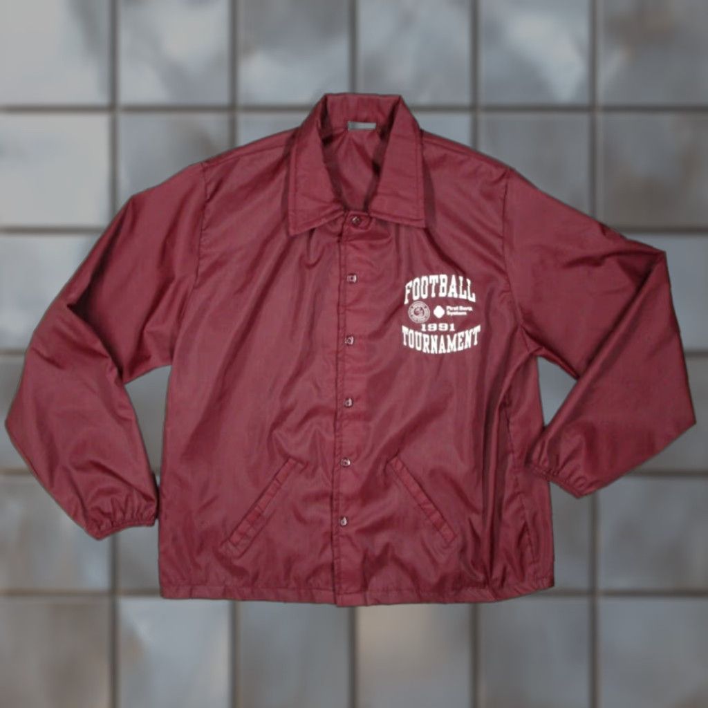 Coach VINTAGE Birdie by Richard A Leslie Mens XL Red Football Coach Jacket 1991 Minnesota Size US XL / EU 56 / 4 - 1 Thumbnail
