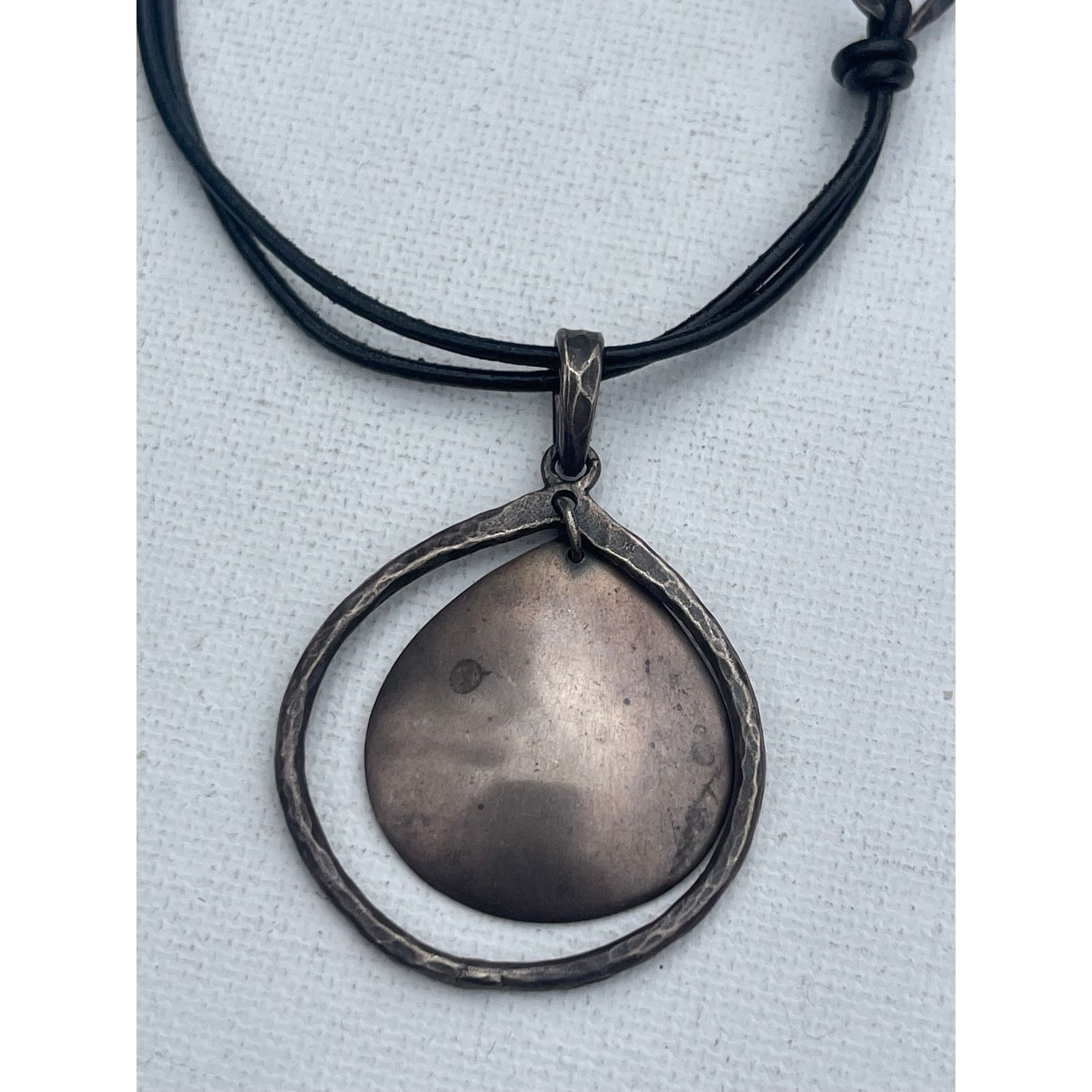 Vintage Silpada Sterling Silver & Cord Necklace - Leather Cord Size ONE SIZE - 2 Thumbnail