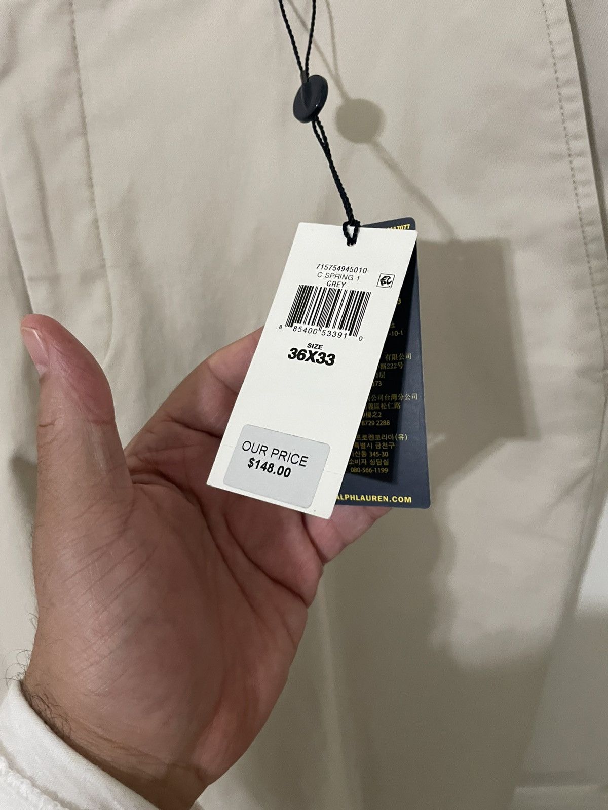 Polo Ralph Lauren FF cuffed Stretch trousers nwt 148.00 Size US 38 / EU 54 - 5 Thumbnail