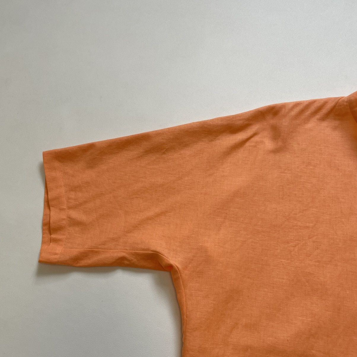 Pleats Please Issey Miyake Coral Orange Curved Sleeve Shirt Size US M / EU 48-50 / 2 - 7 Thumbnail
