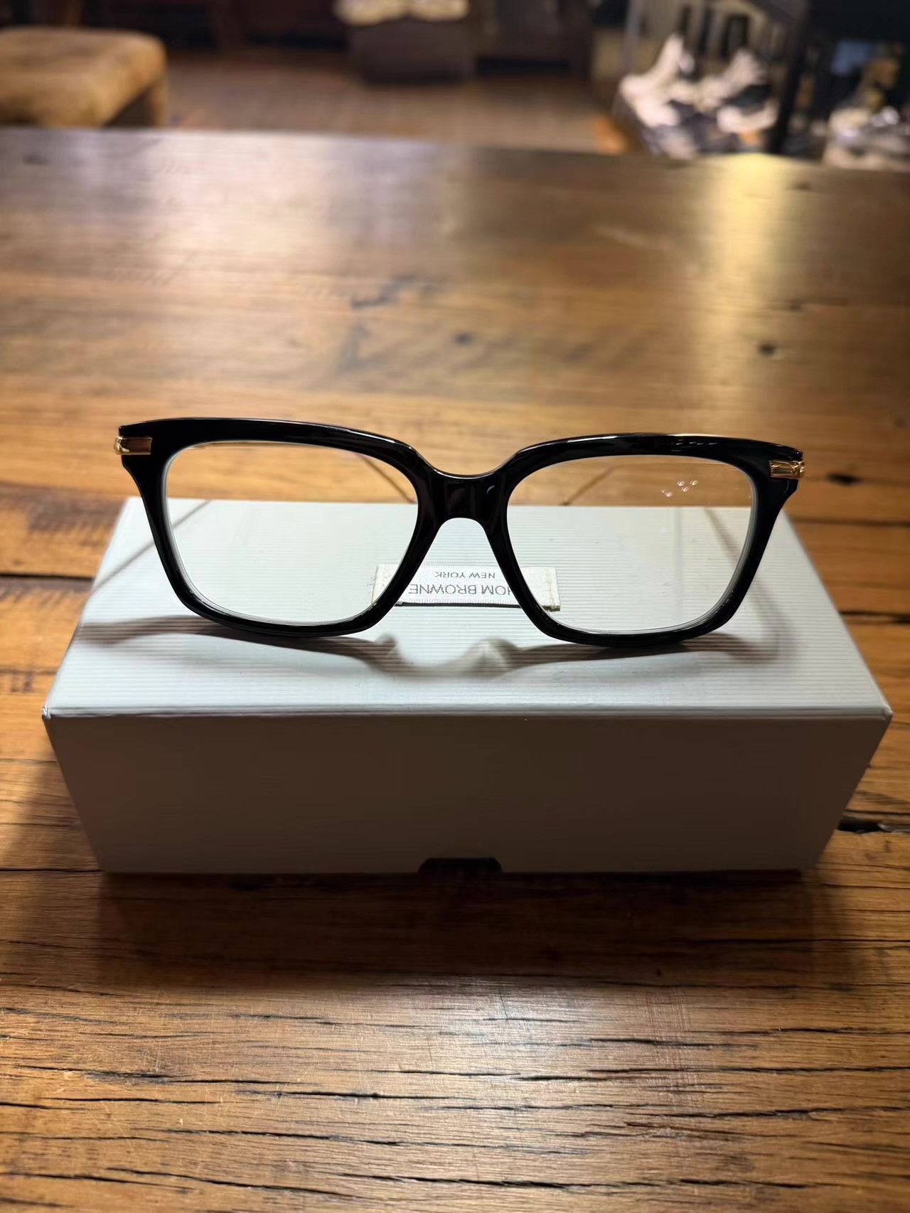Thom Browne Thom Browne 12K gold-plated black frame plain glasses. Ｑ25 Size ONE SIZE - 6 Thumbnail