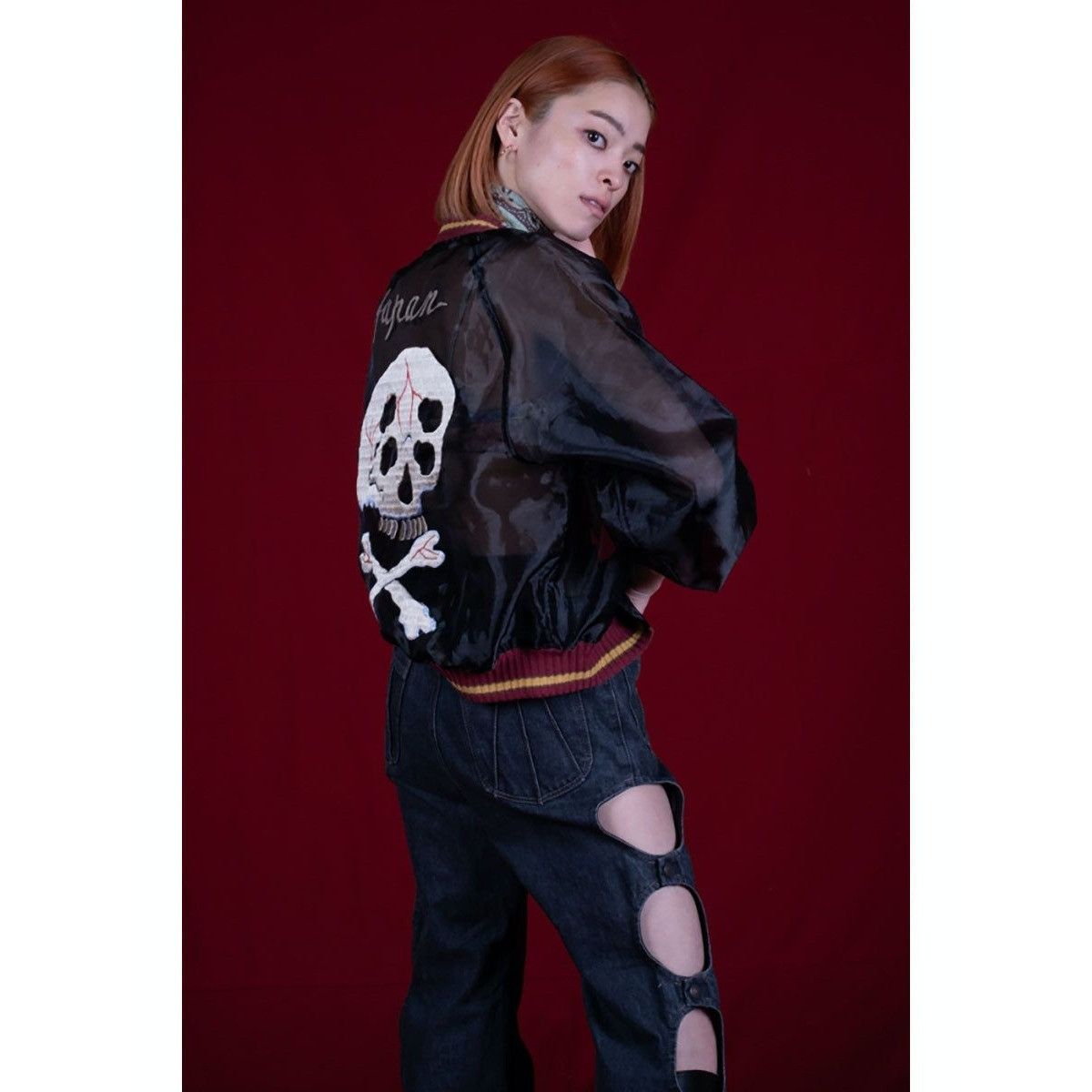 Kapital Kapital Sheer Pearl Mosquito Guard Souvenir JKT (Rain Skull) Size US L / EU 52-54 / 3 - 9 Thumbnail