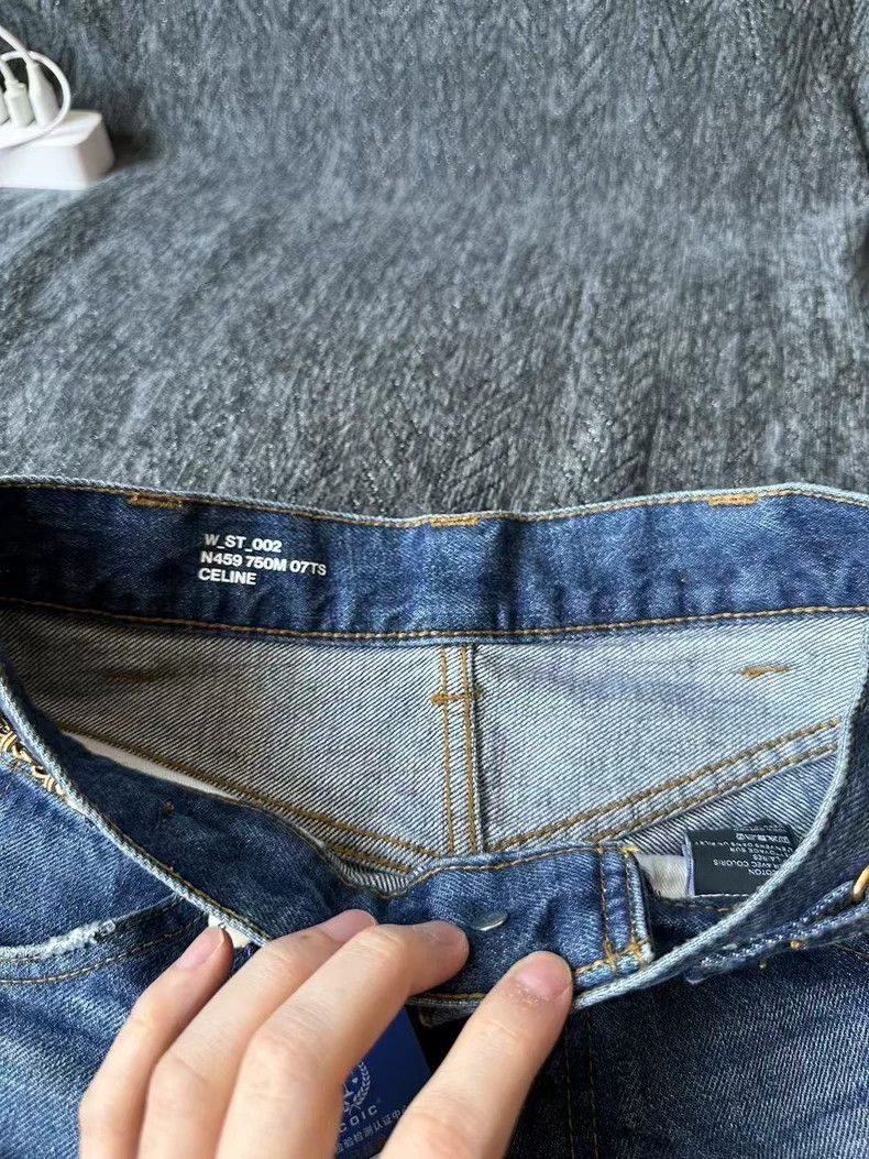Celine Celine Chain Detail Denim Pants Size 26 Size US 26 / EU 42 - 3 Thumbnail