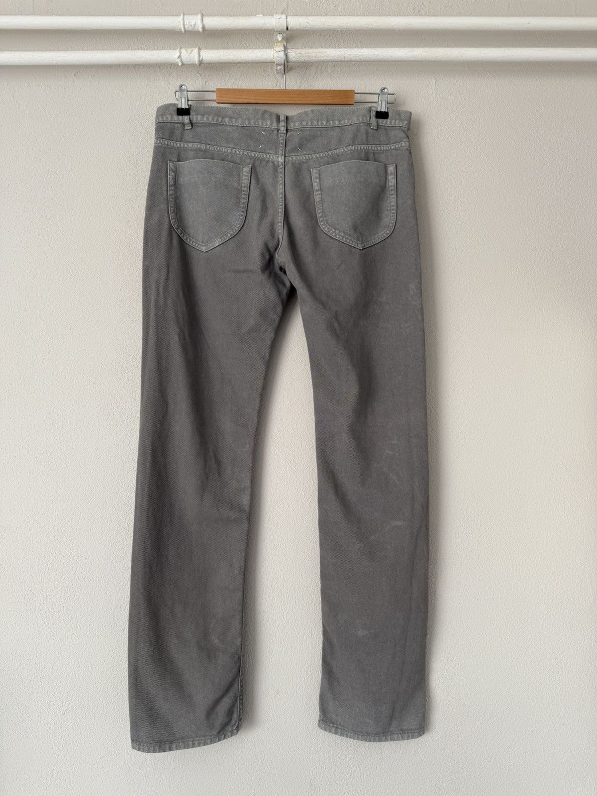 Maison Margiela Grey Washed Jeans with Signature Back Stitching Size US 36 / EU 52 - 2 Thumbnail