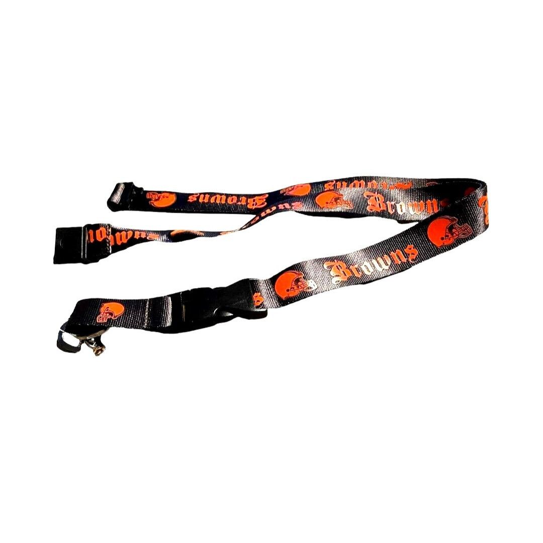 NFL Cleveland Browns Team Lanyard Keychain 2 Sided Old English F Size ONE SIZE - 1 Thumbnail